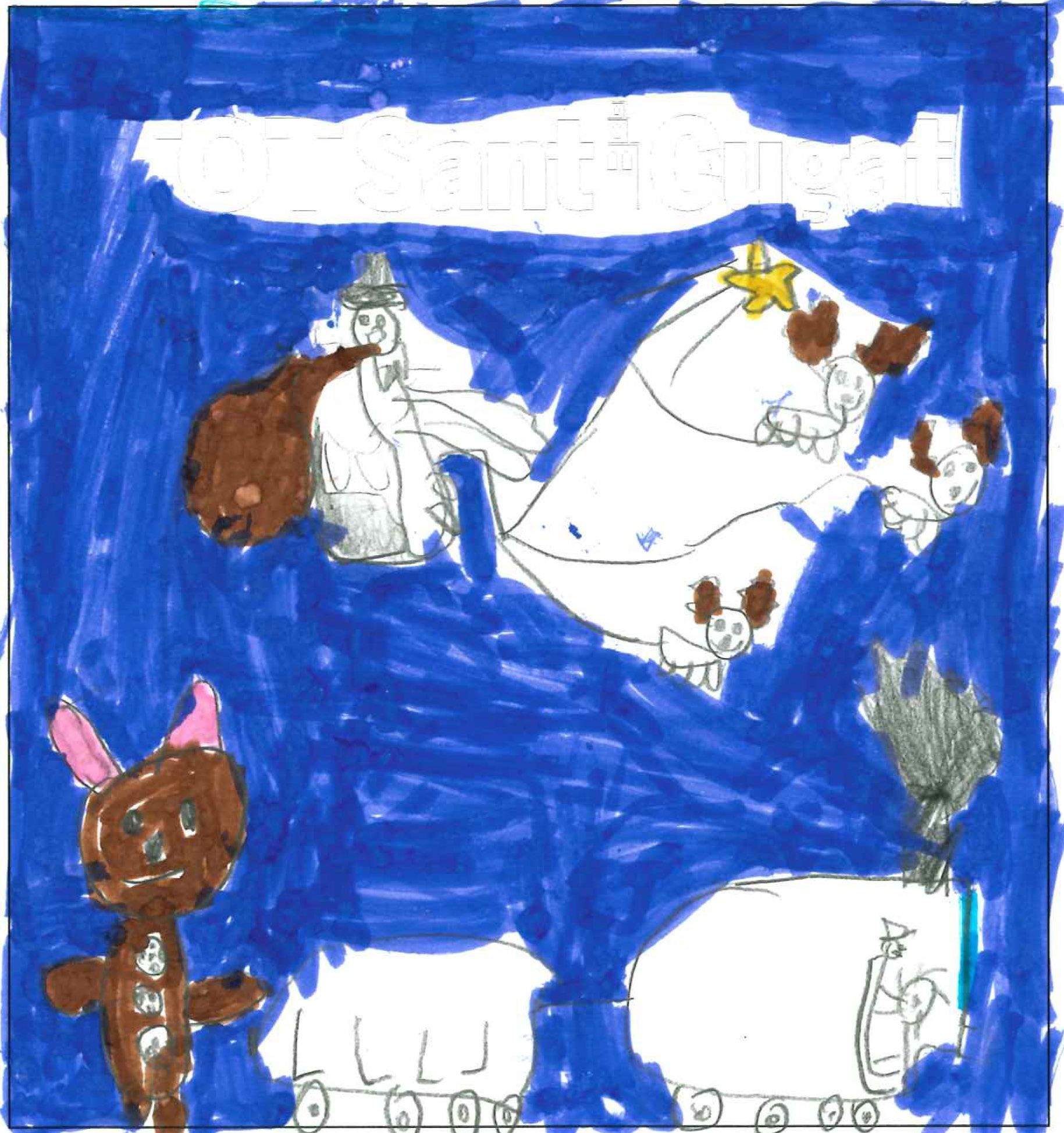 Postal de l'escola Pi d'en Xandri del concurs del TOT Sant Cugat 