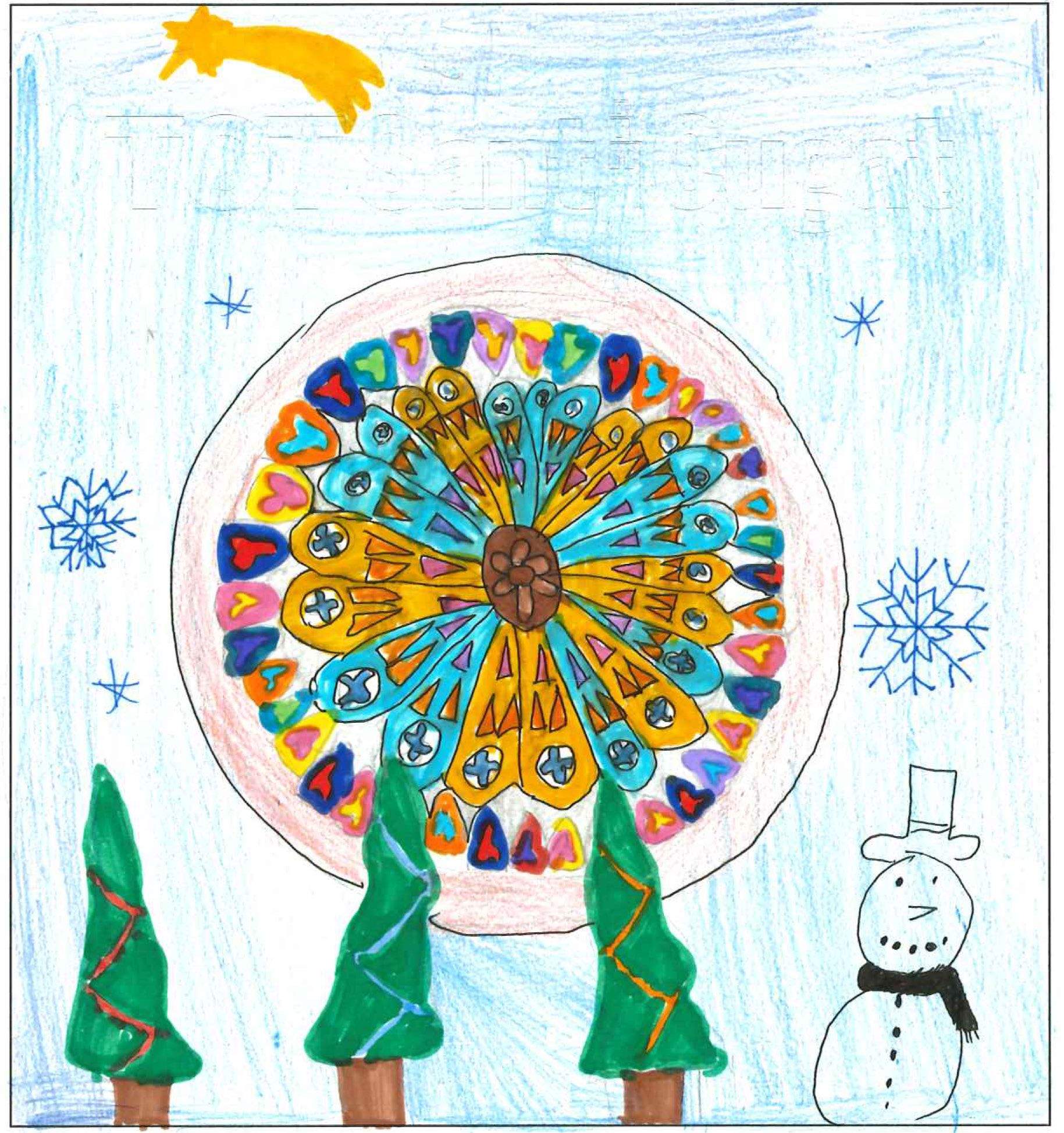 Postal de l'escola Pi d'en Xandri del concurs del TOT Sant Cugat 