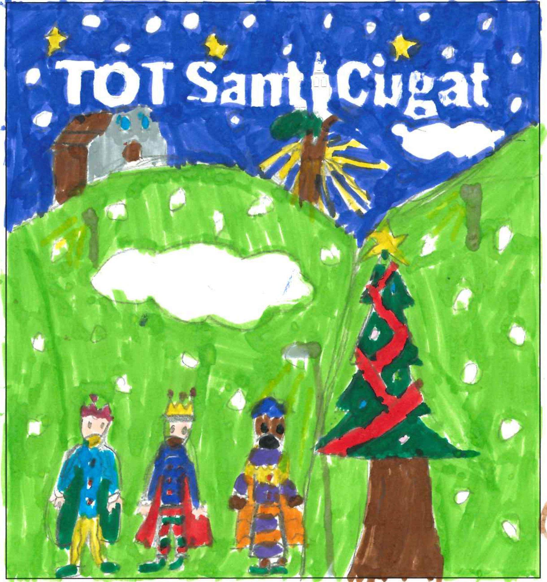 Postal de l'escola Pi d'en Xandri del concurs del TOT Sant Cugat 