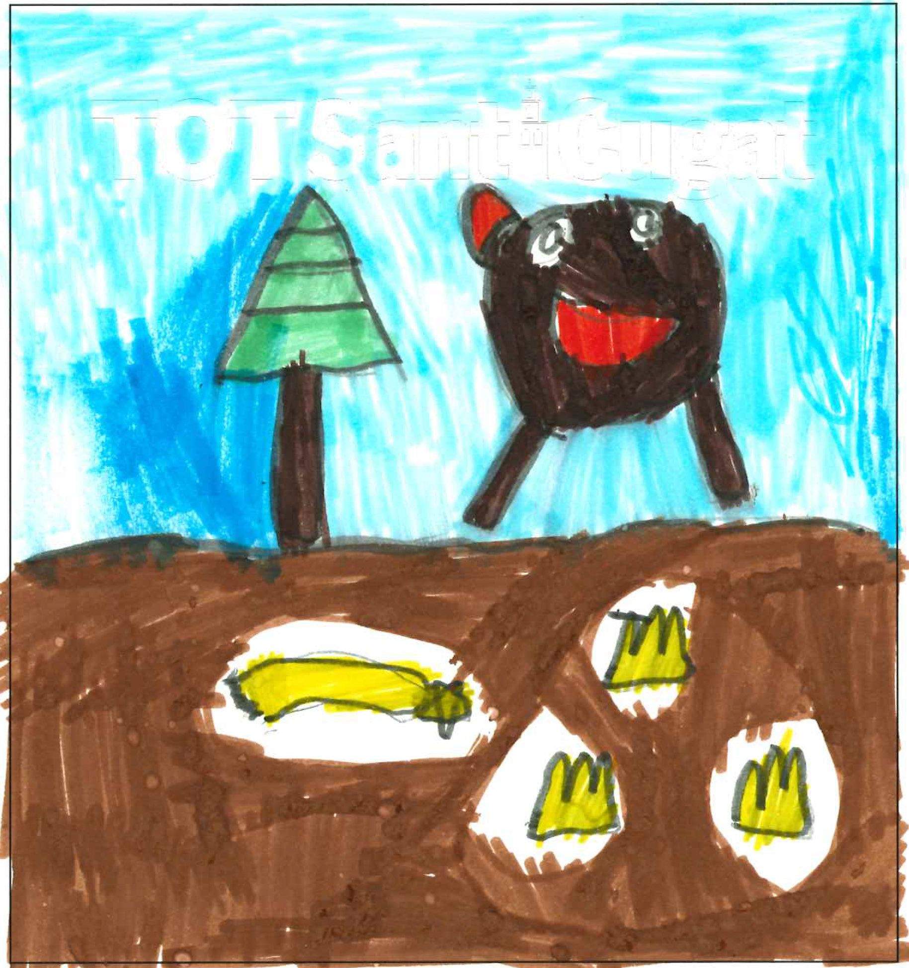 Postal de l'escola Pi d'en Xandri del concurs del TOT Sant Cugat 