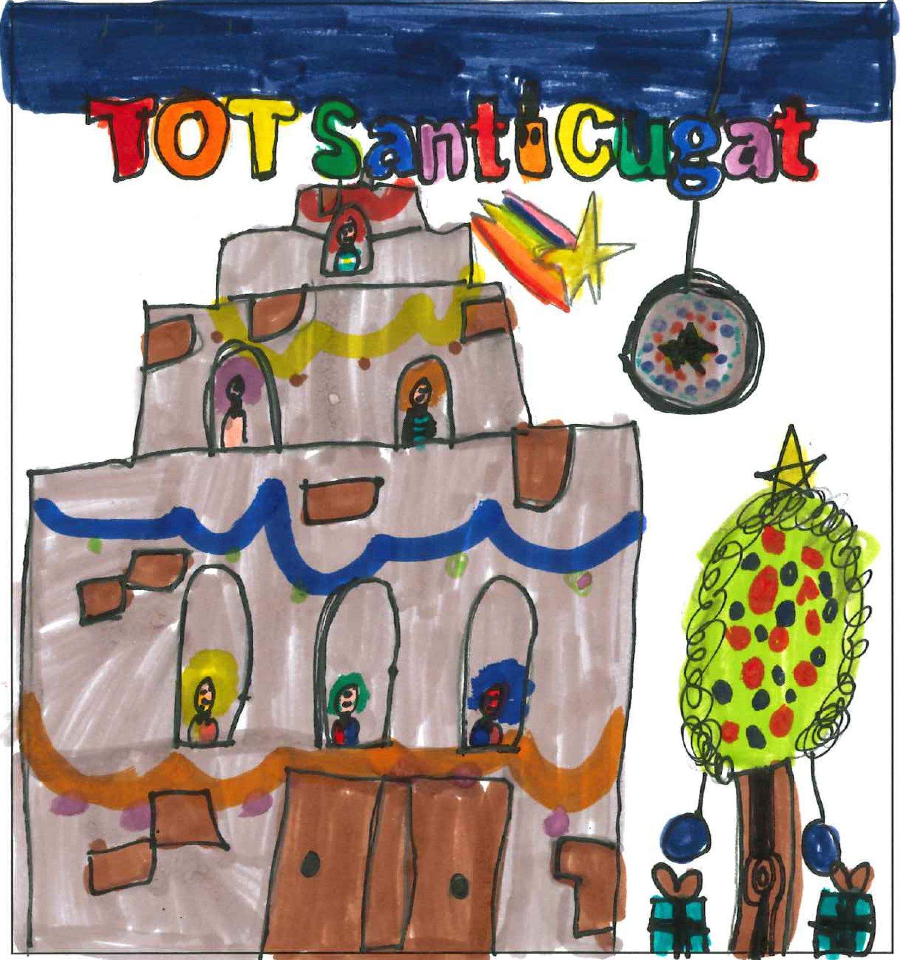 Postal de l'escola Pi d'en Xandri del concurs del TOT Sant Cugat 