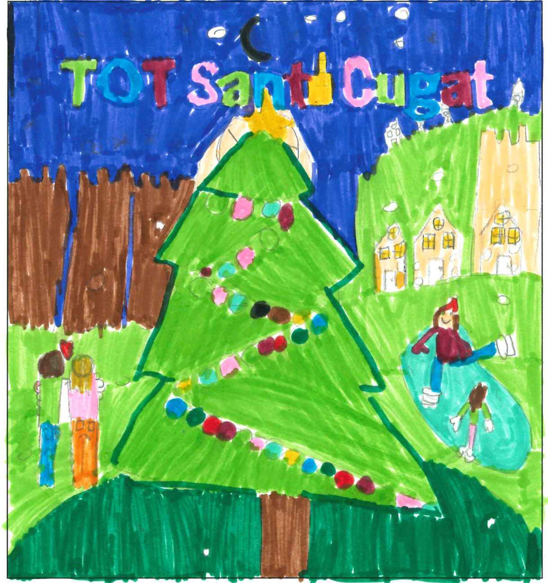 Postal de l'escola Pi d'en Xandri del concurs del TOT Sant Cugat 