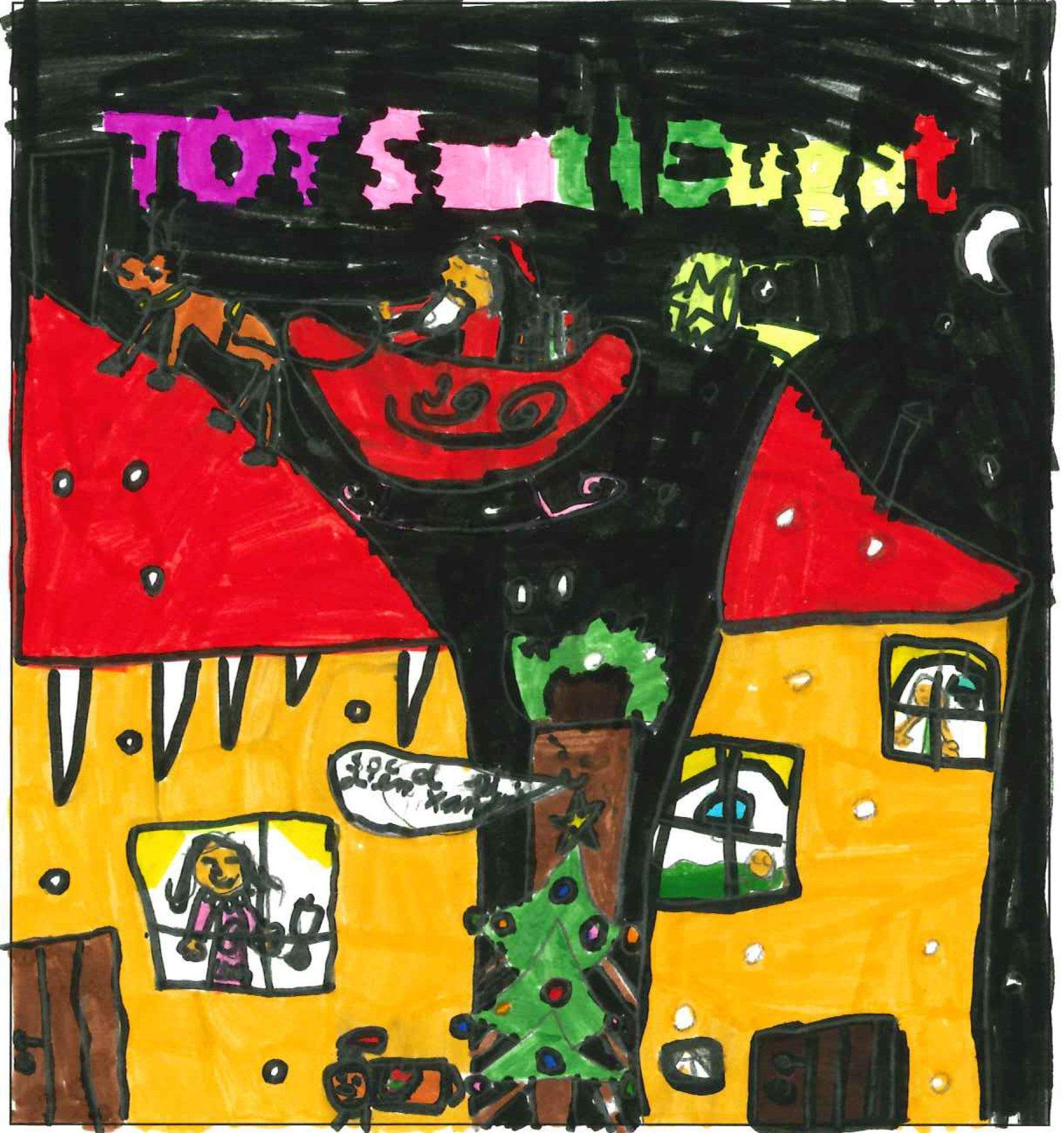 Postal de l'escola Pi d'en Xandri del concurs del TOT Sant Cugat 