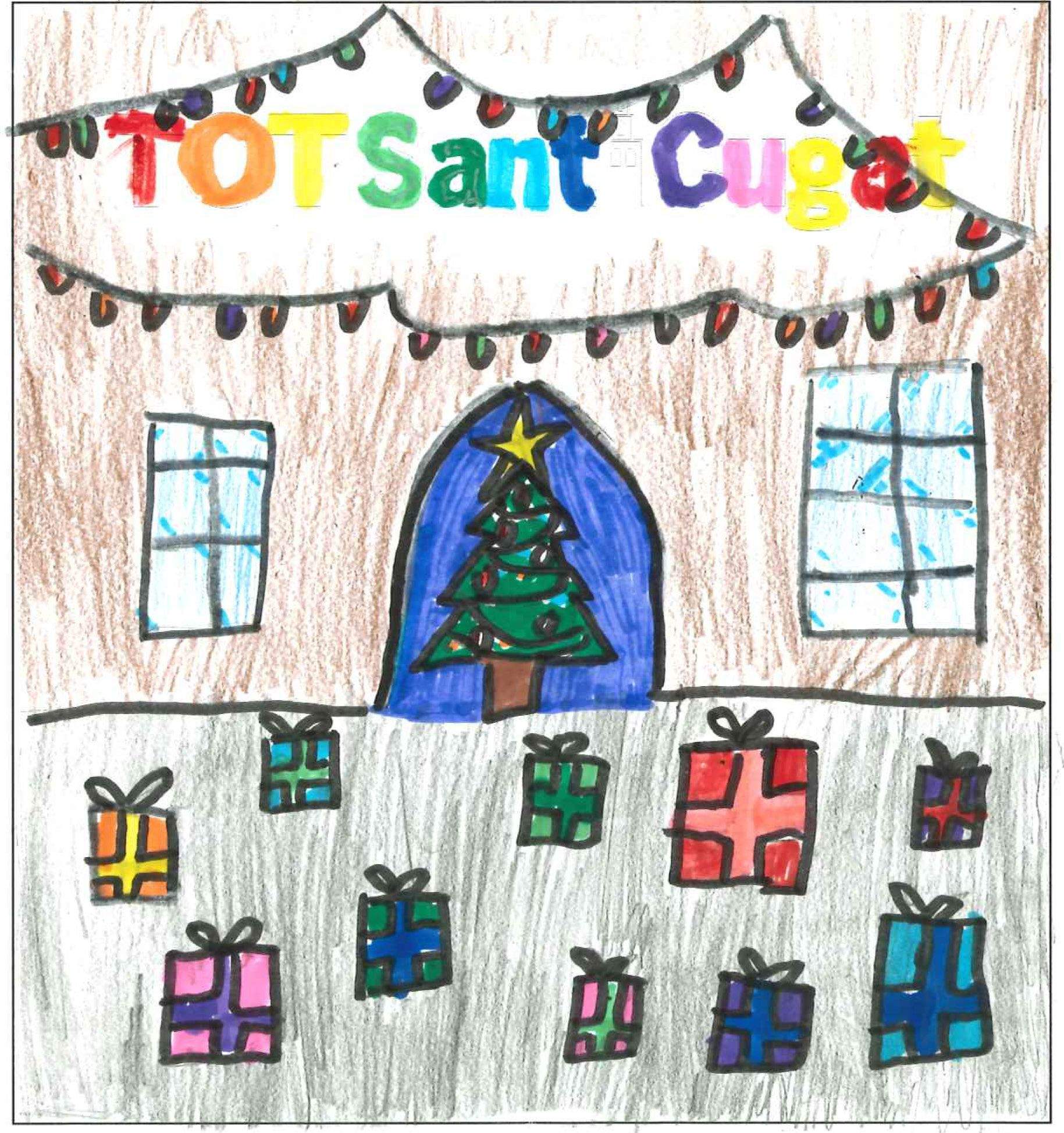 Postal de l'escola Pi d'en Xandri del concurs del TOT Sant Cugat 