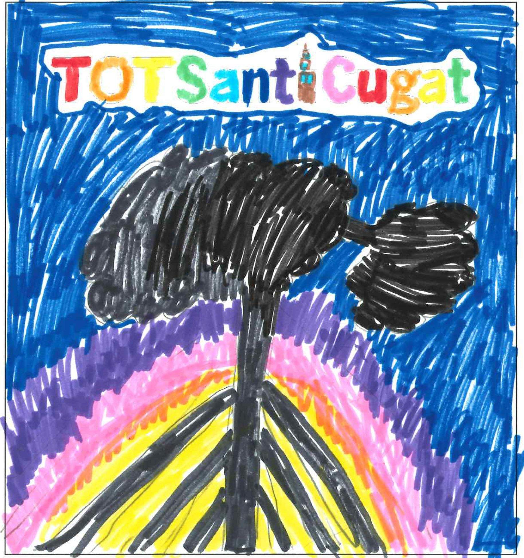 Postal de l'escola Pi d'en Xandri del concurs del TOT Sant Cugat 