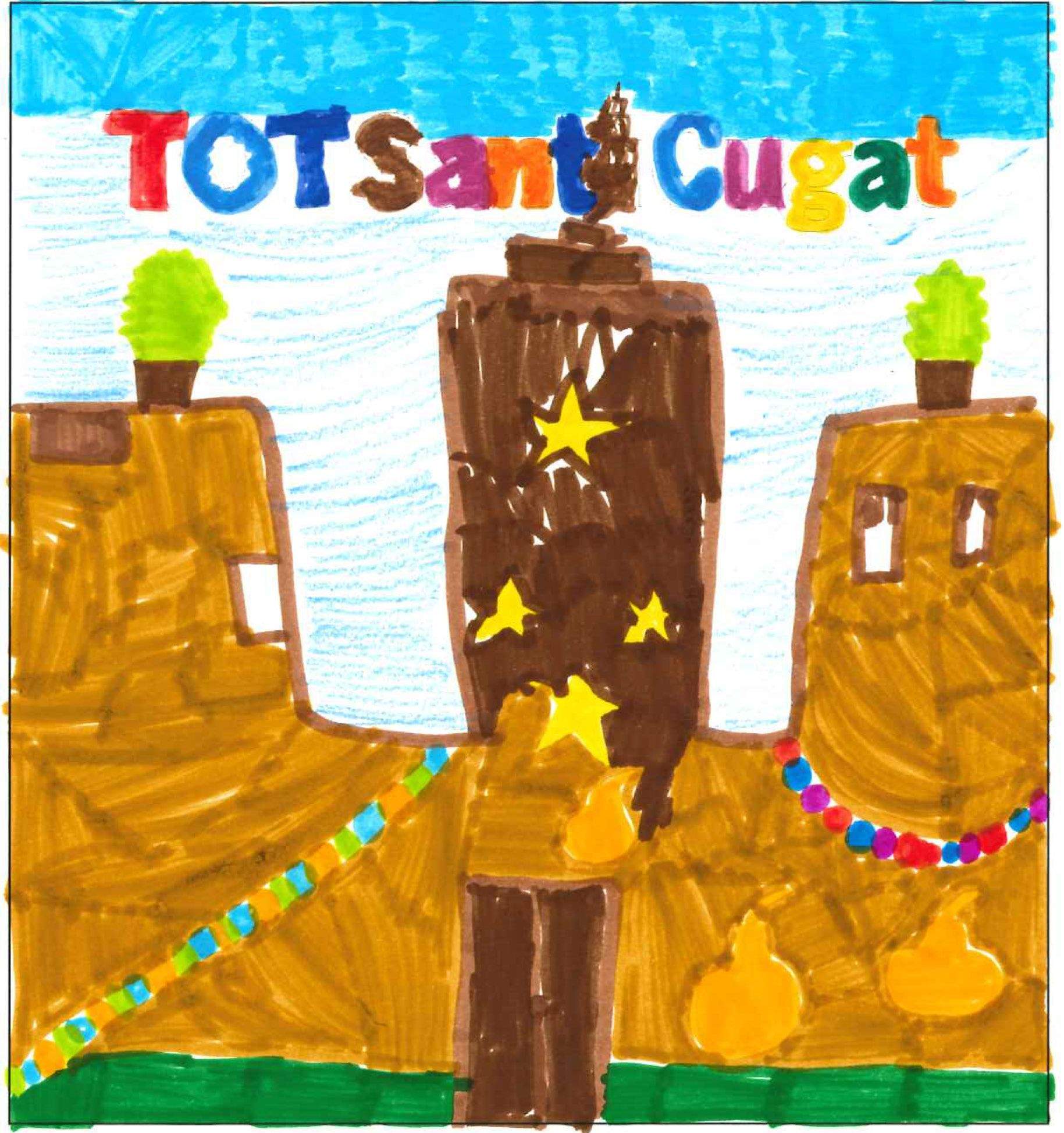 Postal de l'escola Pi d'en Xandri del concurs del TOT Sant Cugat 