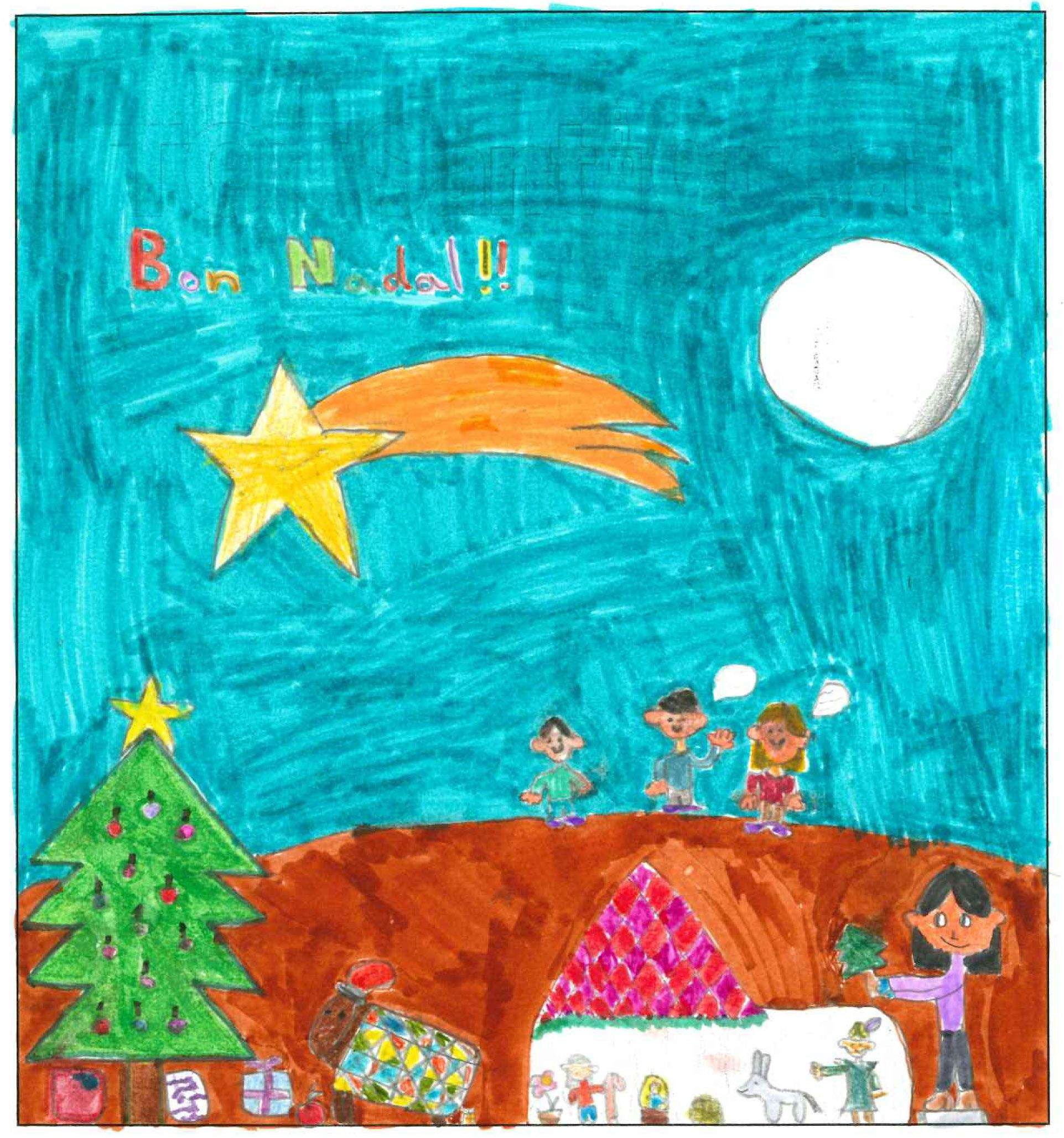 Postal de l'escola Santa Isabel del concurs del TOT Sant Cugat