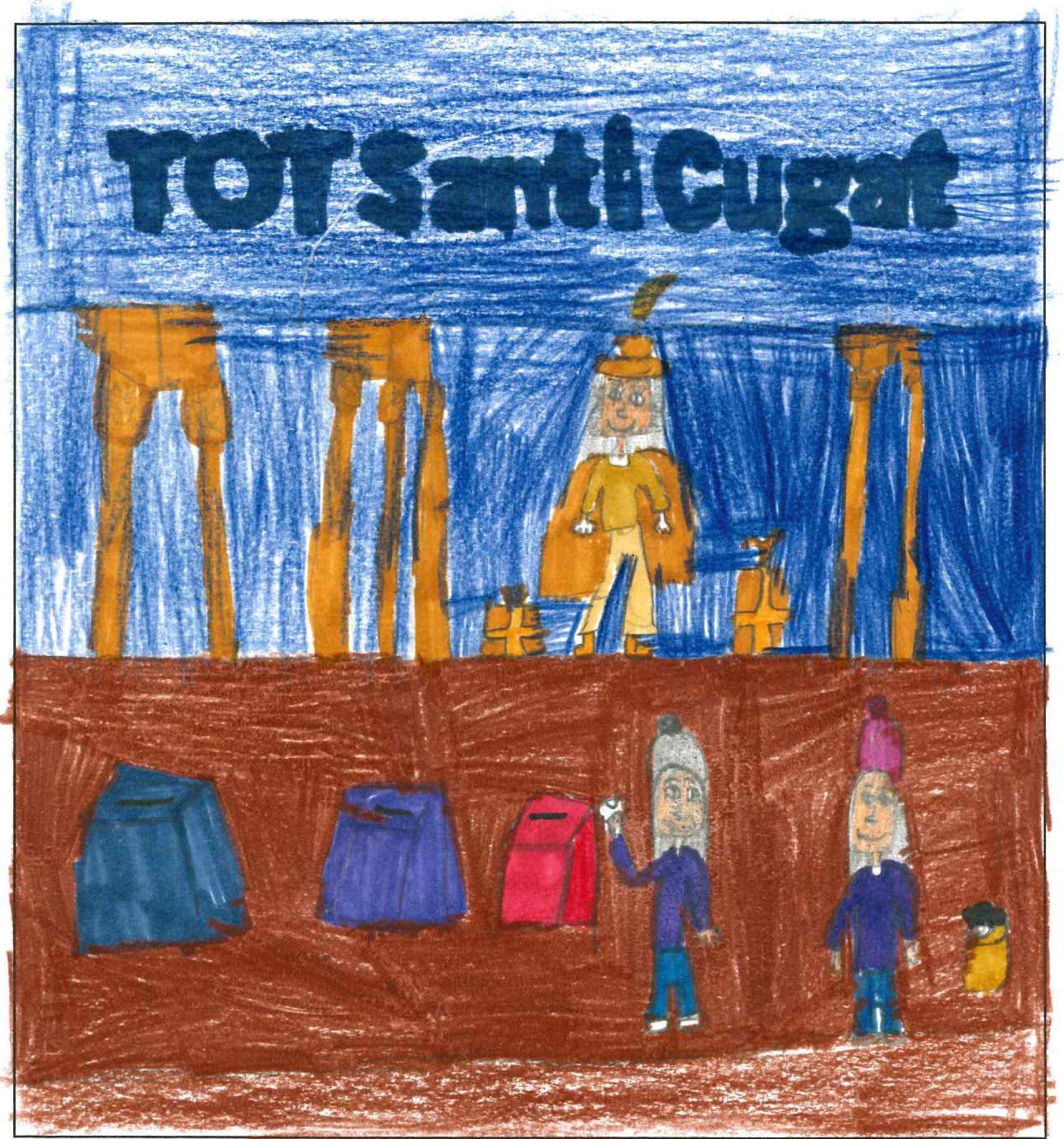 Postal de l'escola Santa Isabel del concurs del TOT Sant Cugat