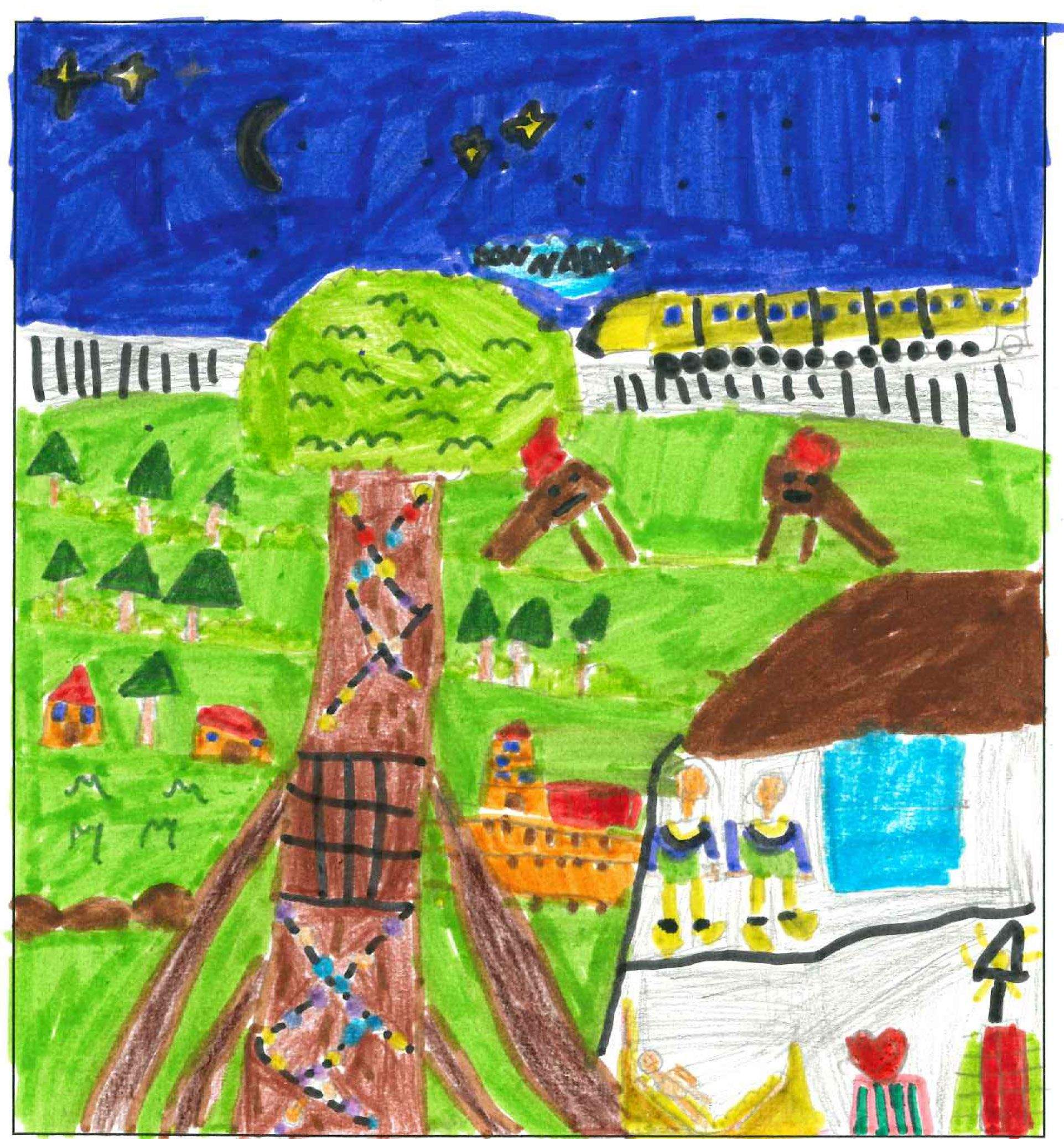 Postal de l'escola Santa Isabel del concurs del TOT Sant Cugat