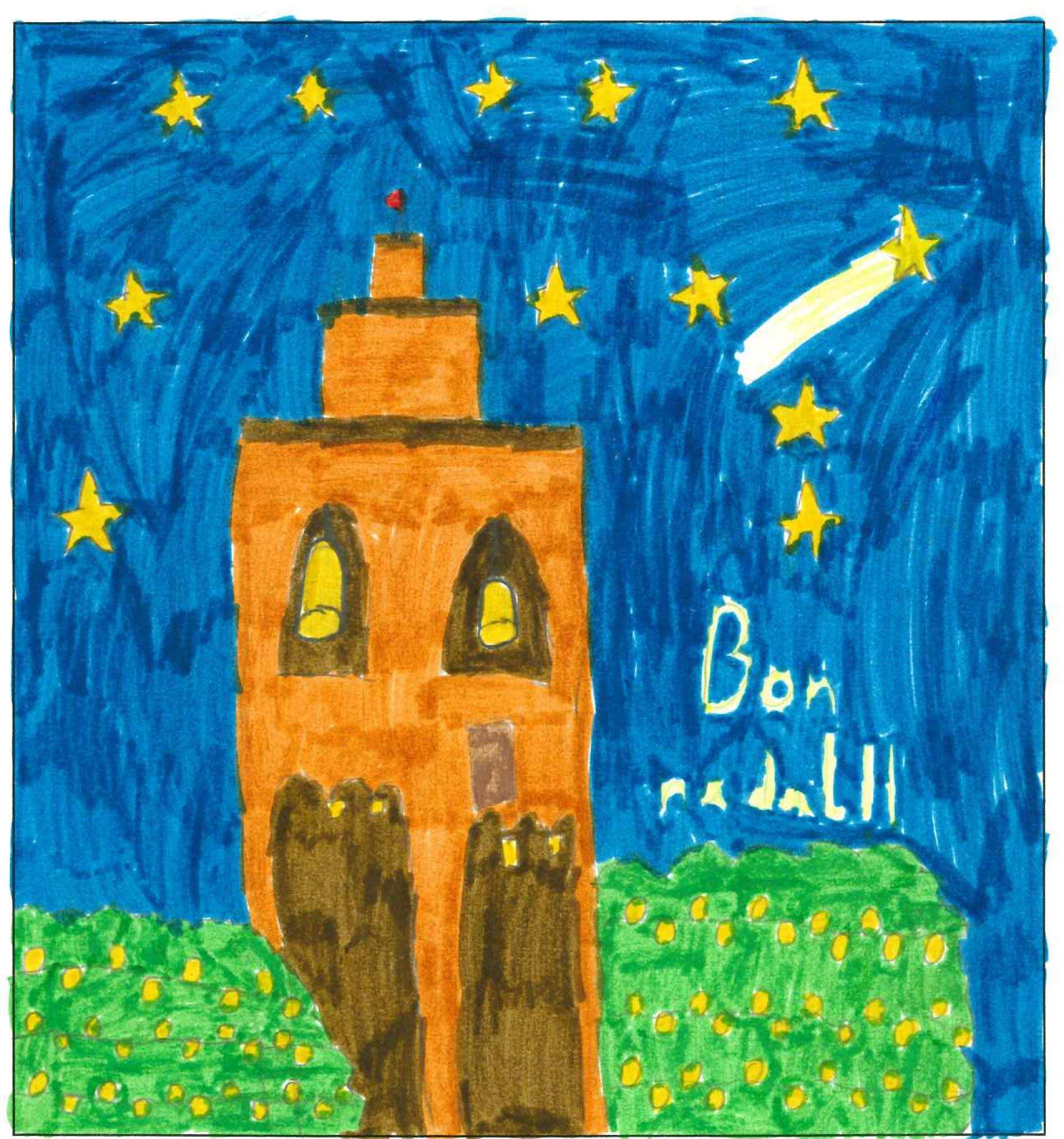 Postal de l'escola Santa Isabel del concurs del TOT Sant Cugat