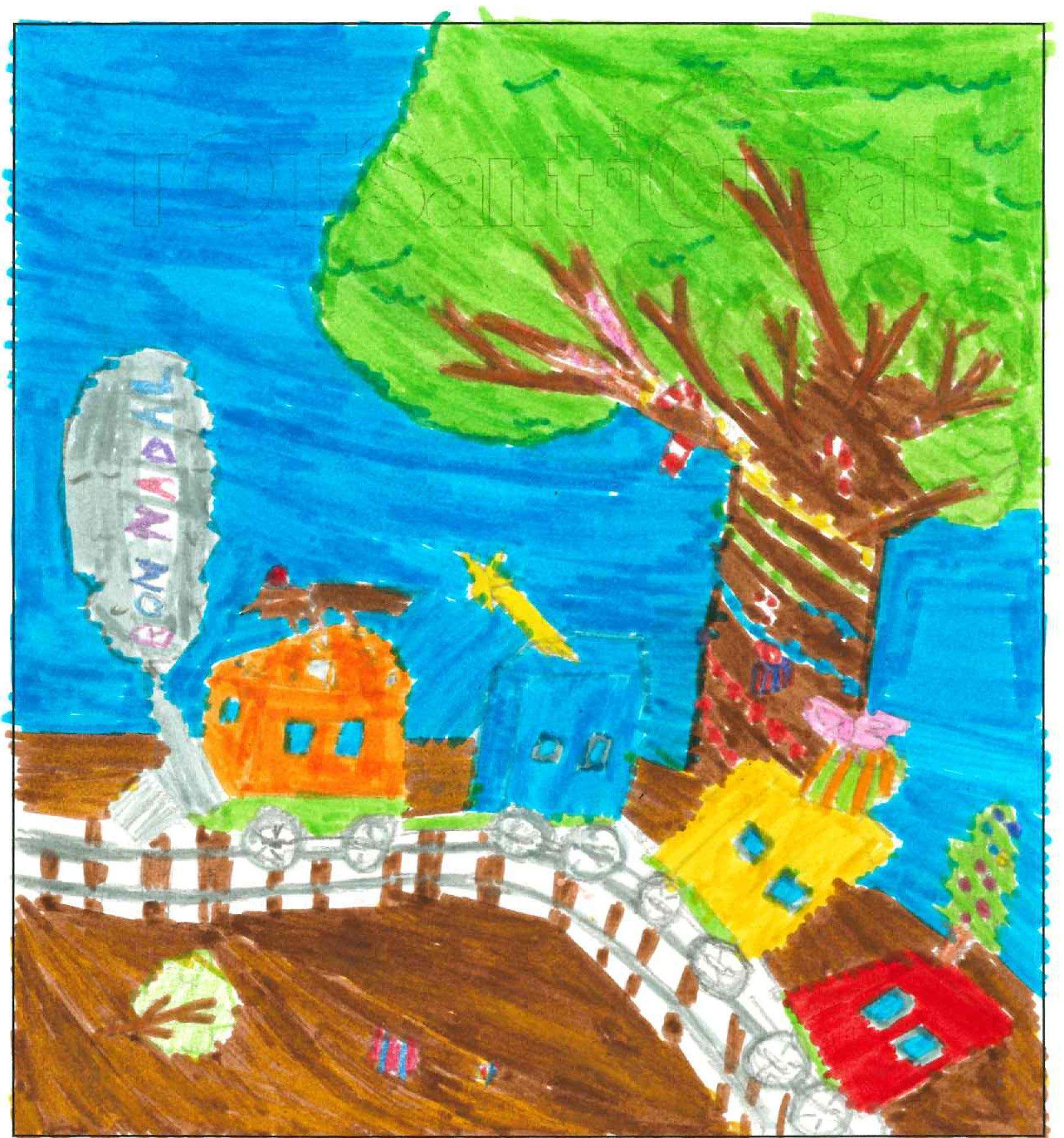 Postal de l'escola Santa Isabel del concurs del TOT Sant Cugat