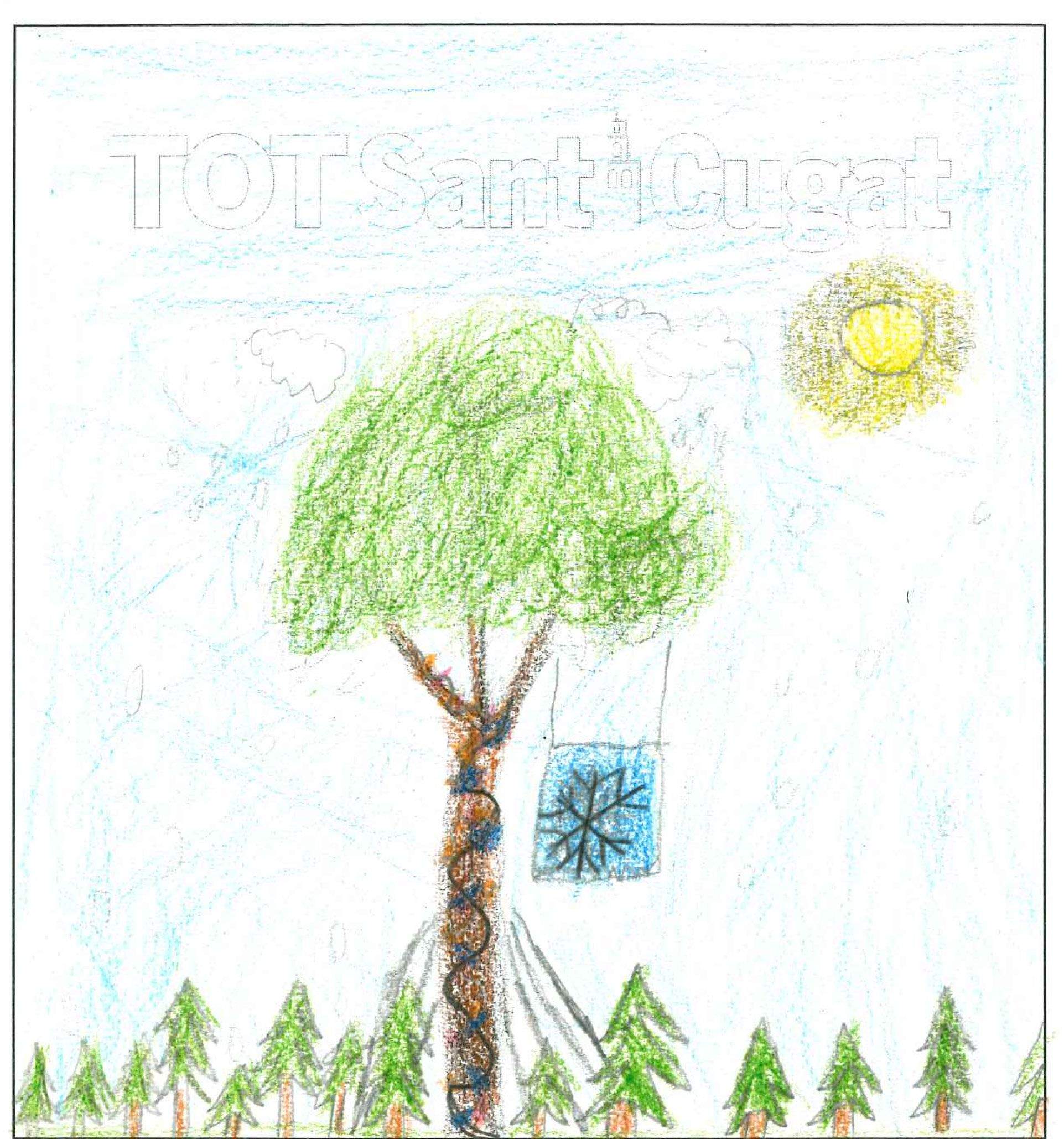 Postal de l'escola Santa Isabel del concurs del TOT Sant Cugat