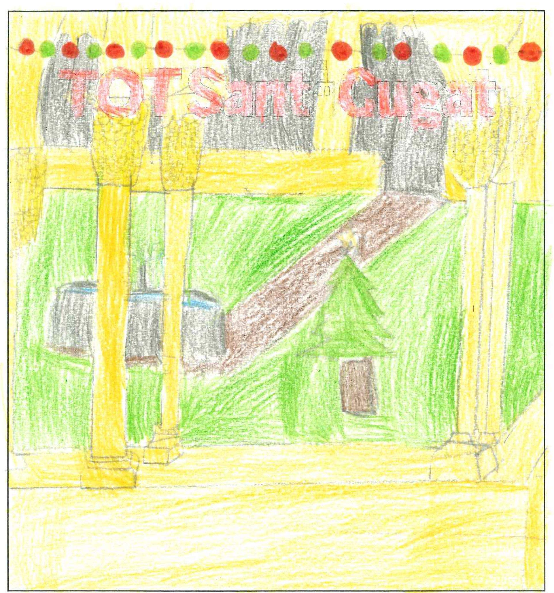 Postal de l'escola Santa Isabel del concurs del TOT Sant Cugat