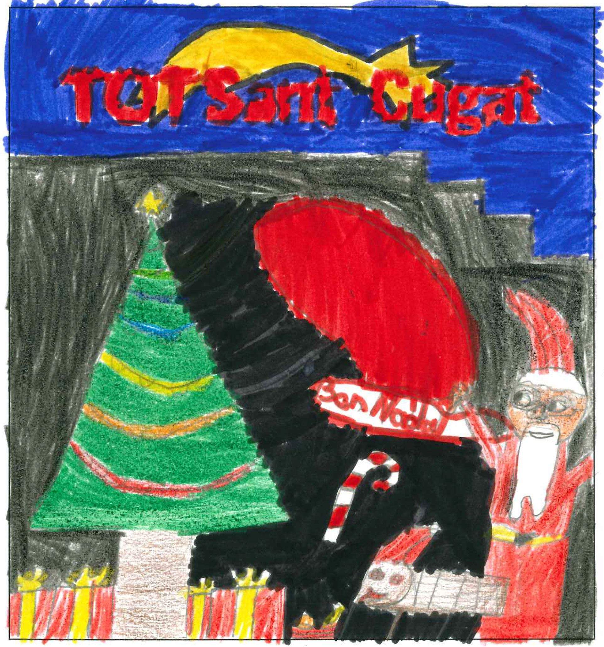 Postal de l'escola Santa Isabel del concurs del TOT Sant Cugat