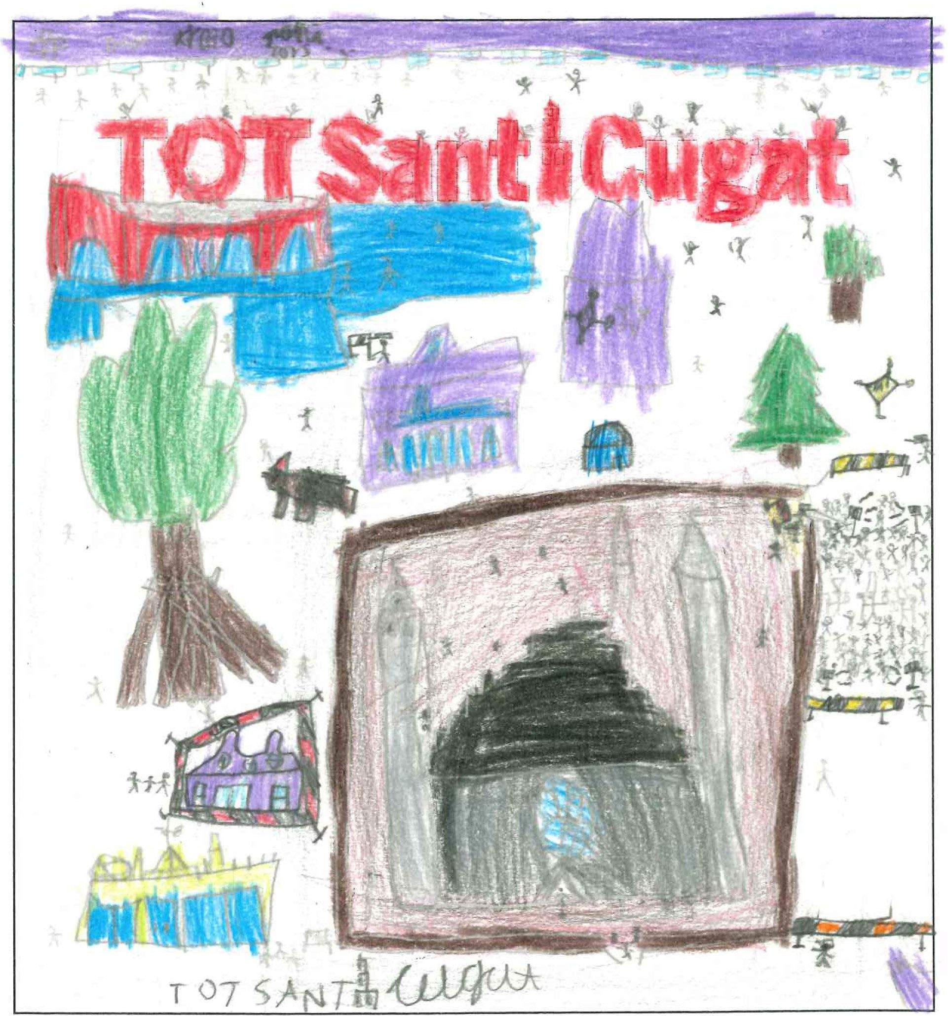 Postal de l'escola Santa Isabel del concurs del TOT Sant Cugat