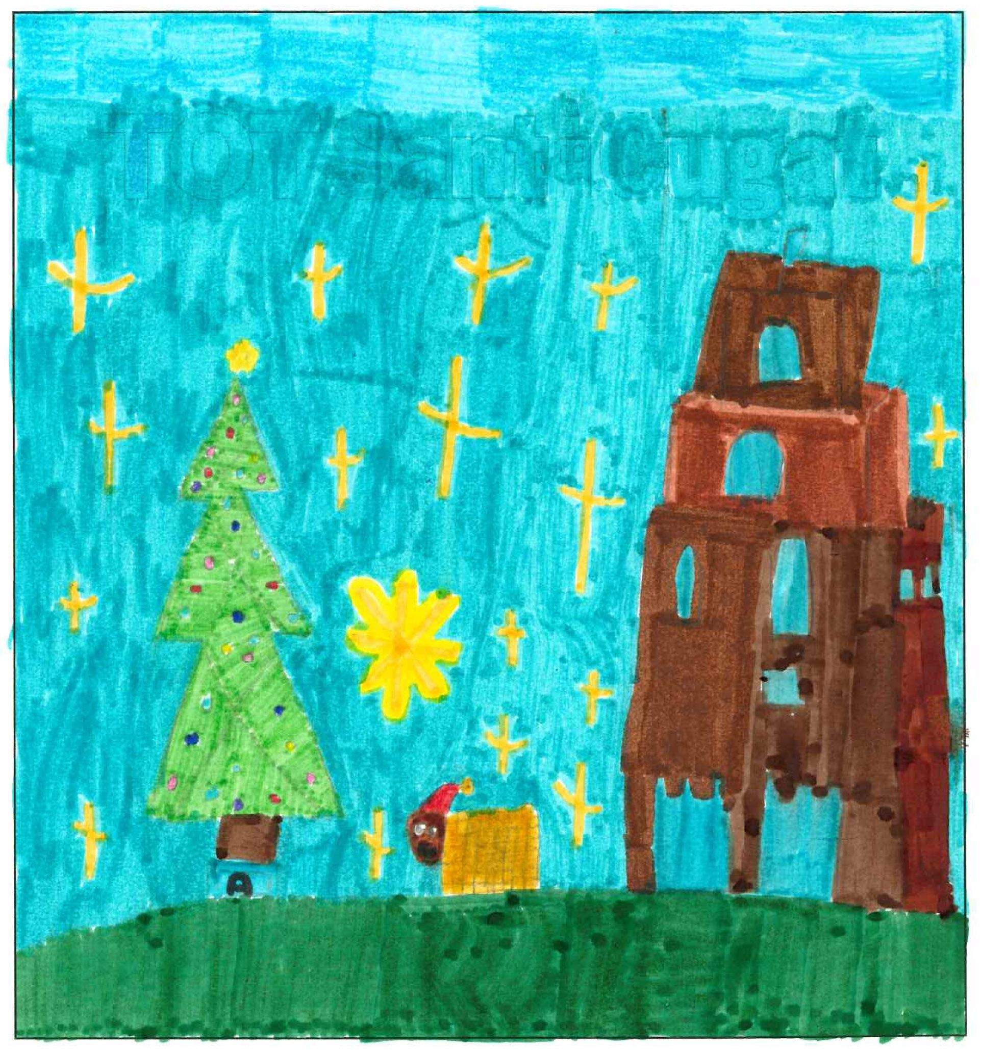 Postal de l'escola Santa Isabel del concurs del TOT Sant Cugat