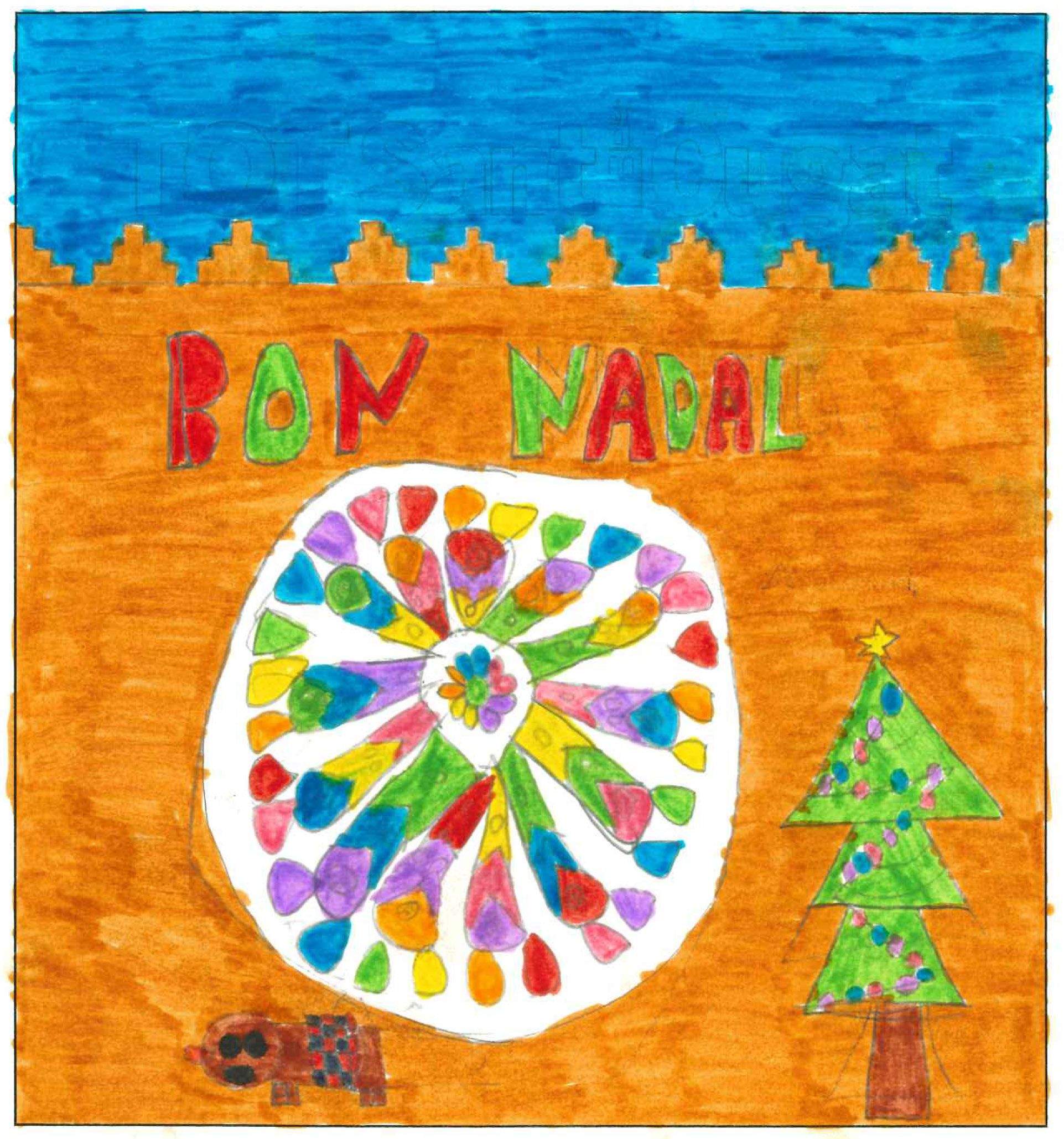 Postal de l'escola Santa Isabel del concurs del TOT Sant Cugat