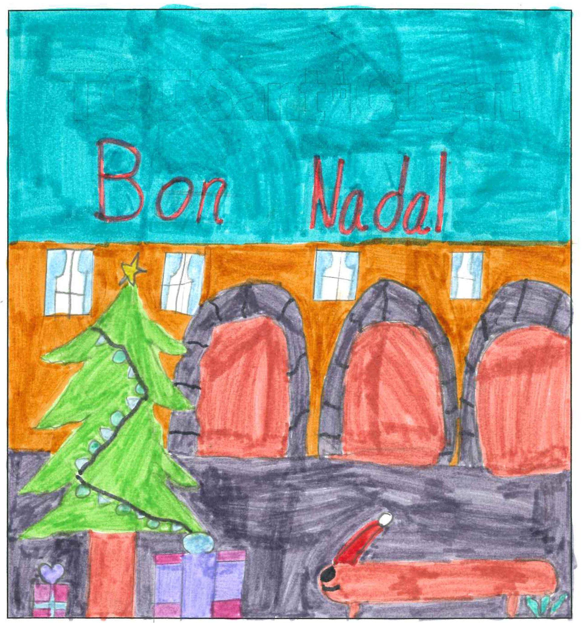 Postal de l'escola Santa Isabel del concurs del TOT Sant Cugat