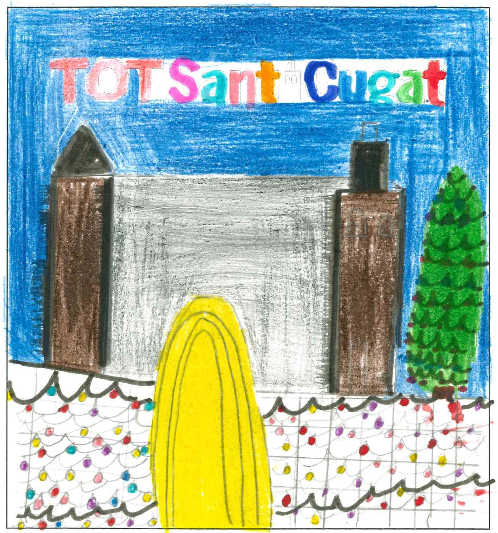 Postal de l'escola Santa Isabel del concurs del TOT Sant Cugat