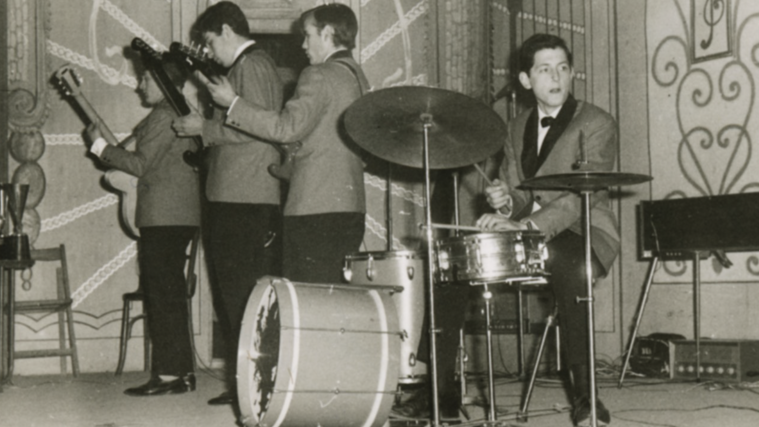 En Rafel Grau a la bateria, l’any 1963 FOTO: Cedida