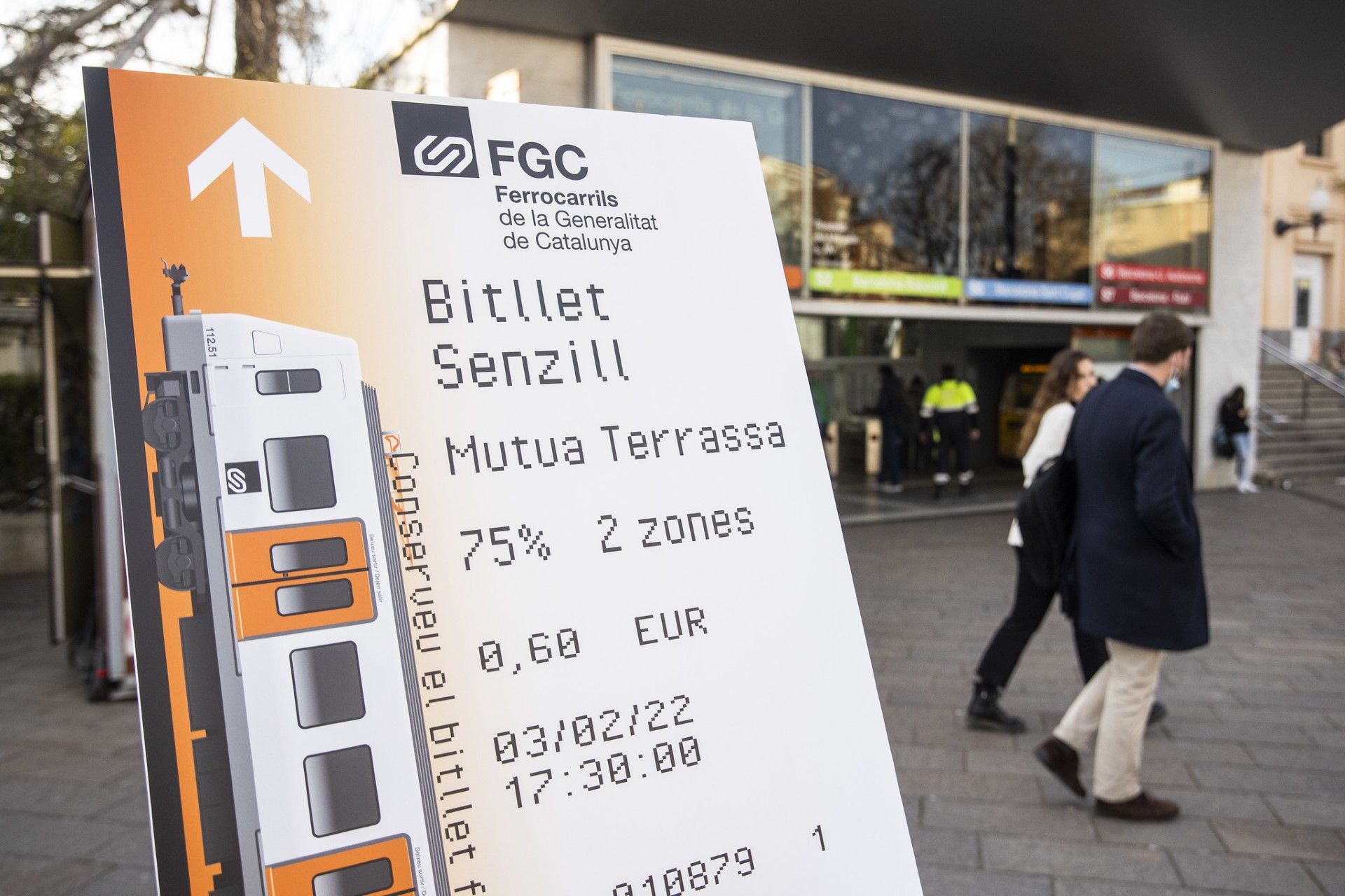 Bitllet pensionista Sant Cugat Mútua. FOTO: Ajuntament.