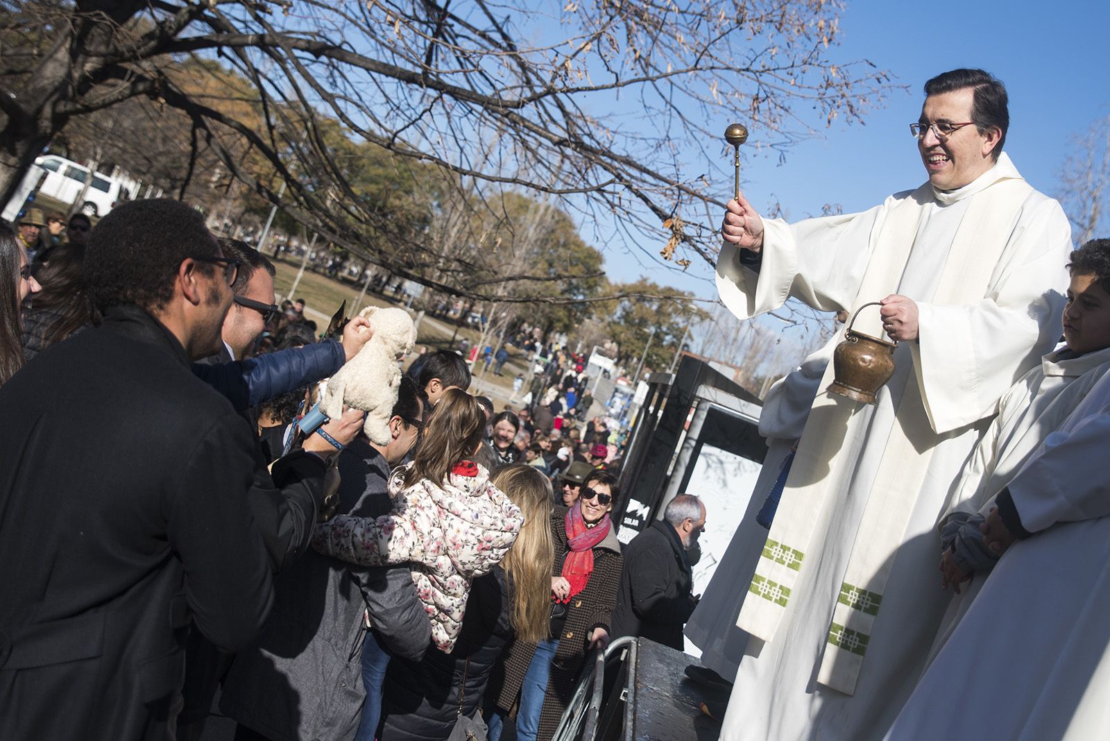 La Rua dels Tres Tombs durant Sant Antoni Abat 2024. FOTO: Bernat Millet