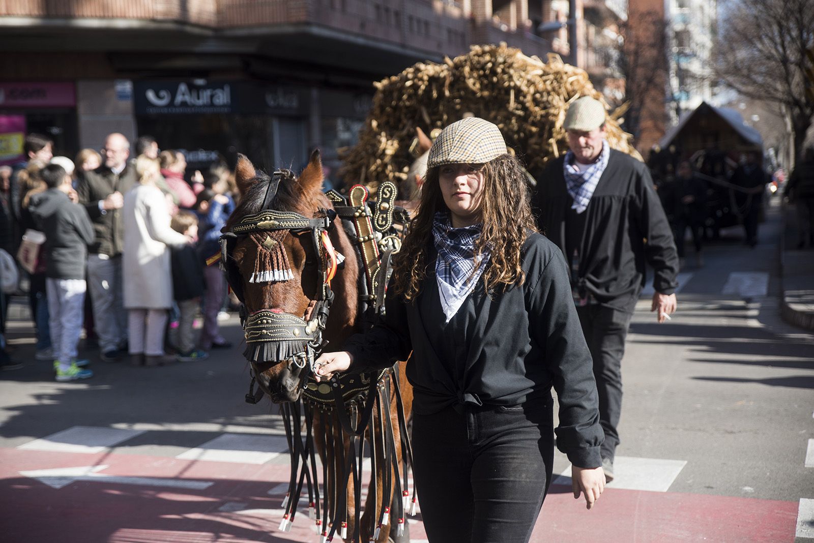La Rua dels Tres Tombs durant Sant Antoni Abat 2024. FOTO: Bernat Millet