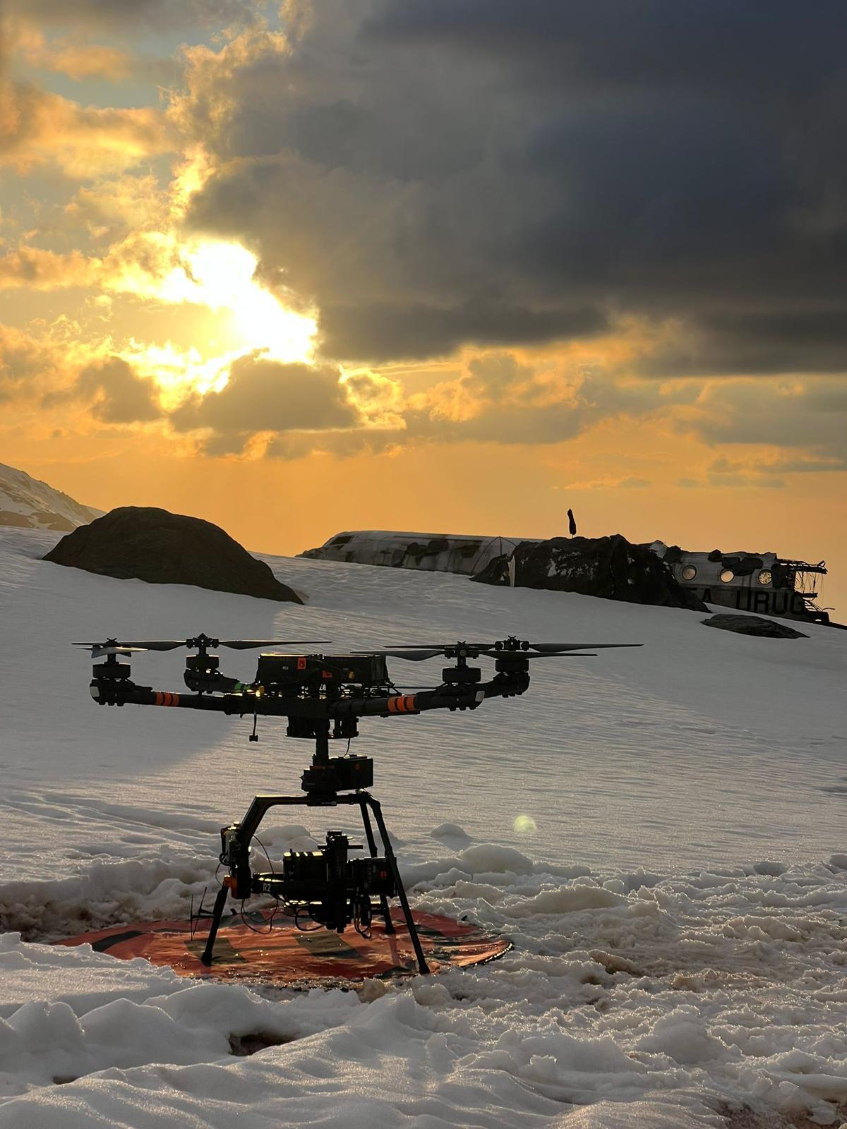Dron amb què es van gravar les imatges aèries dels Andes FOTO: cedida