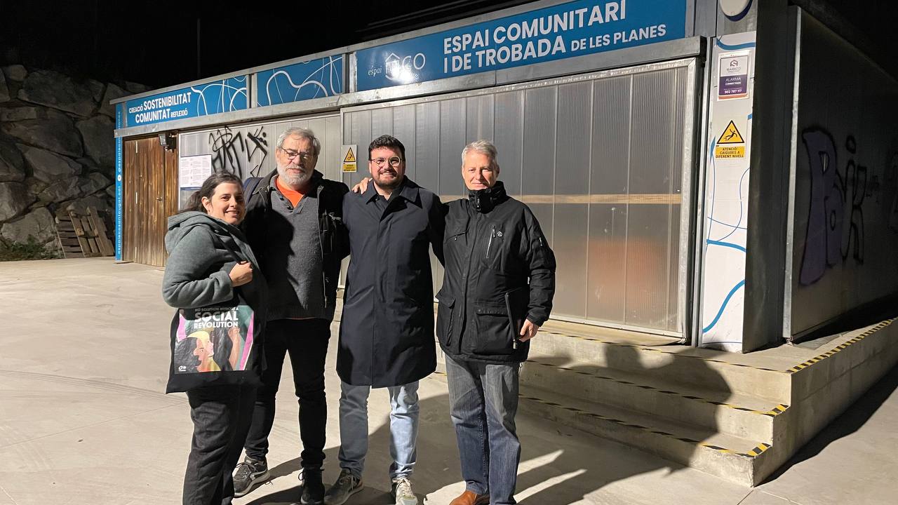 Visita d'En Comú Podem a Les Planes FOTO: Cedida