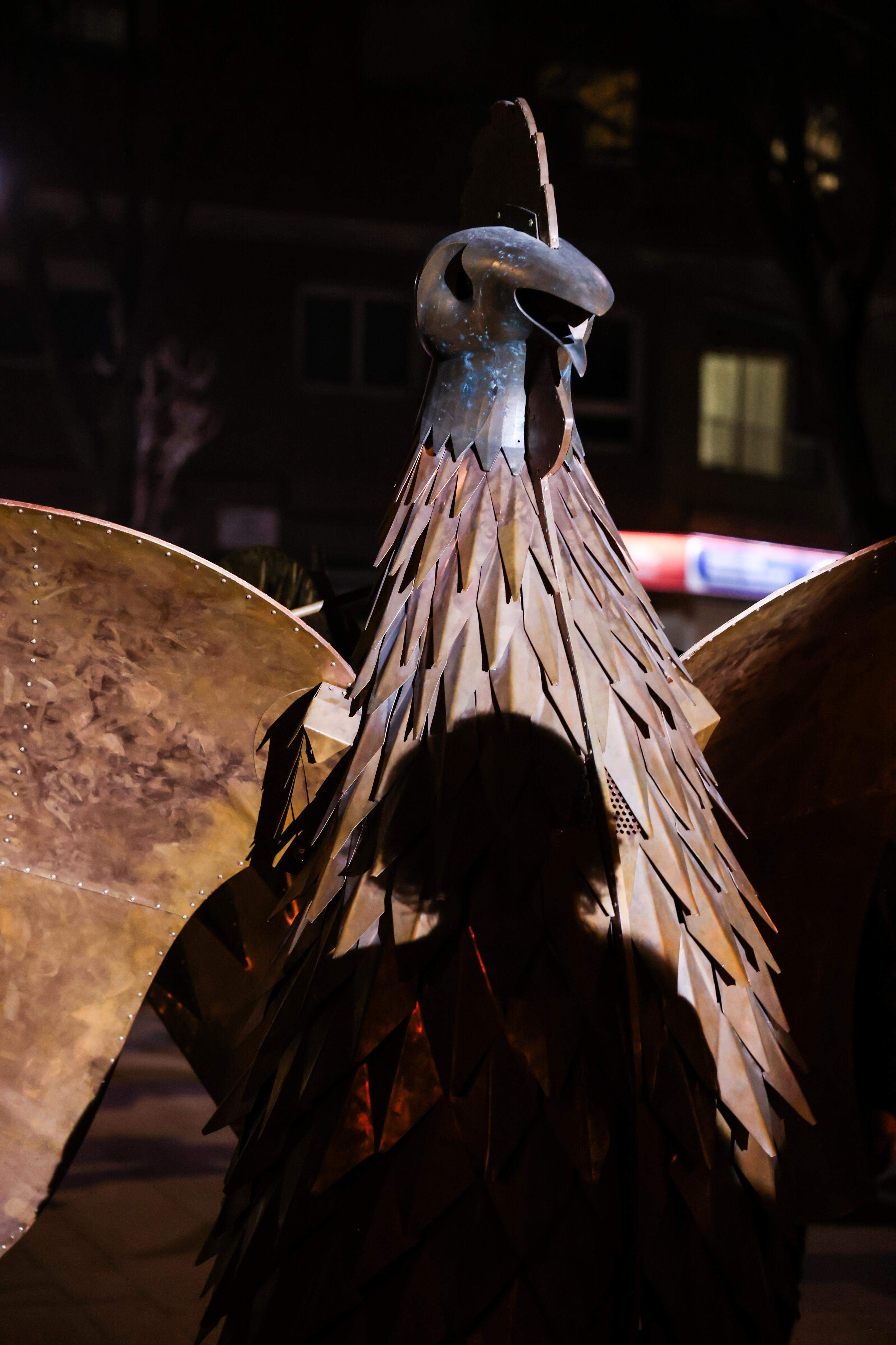 10. El Gall pujant al balcó de l'ajuntament. Foto: Ajuntament