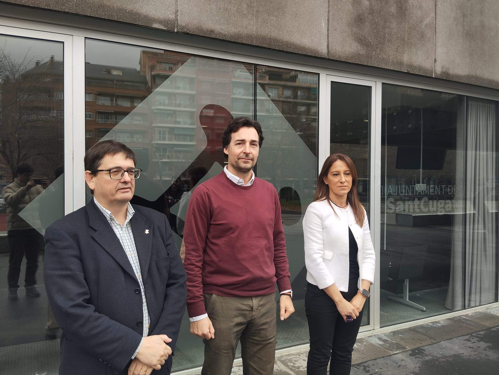 Alfredo Bergua, Álvaro Benejam i Estrella Salanova; regidors del PP a Sant Cugat FOTO: TOT SANT CUGAT