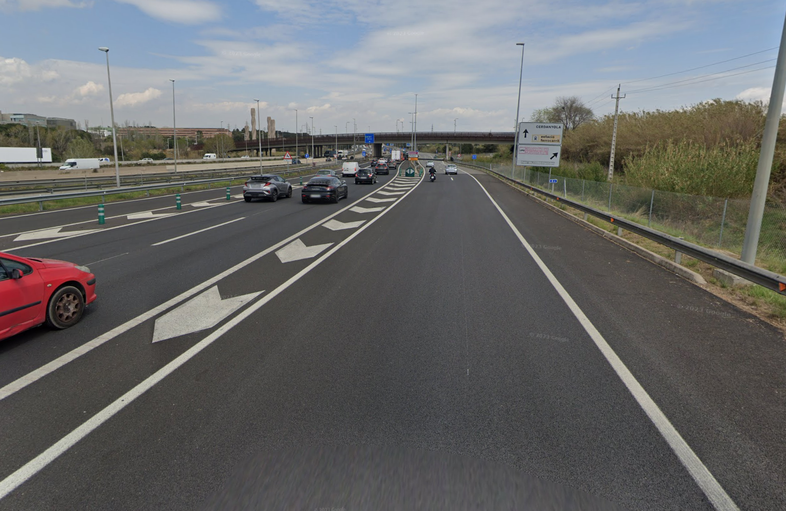 El tram de la B-30 on s'efectuaran les millores FOTO: Google Maps