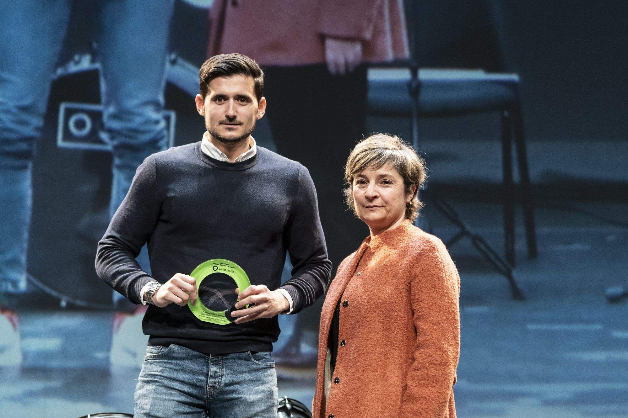 Guille Carnicer, entrenador del sènior femení d'hoquei herba del Junior FC, guardonat amb el premi a millor entrenador en la 23a edició dels Premis Esport en Marxa. FOTO: Mireia Comas