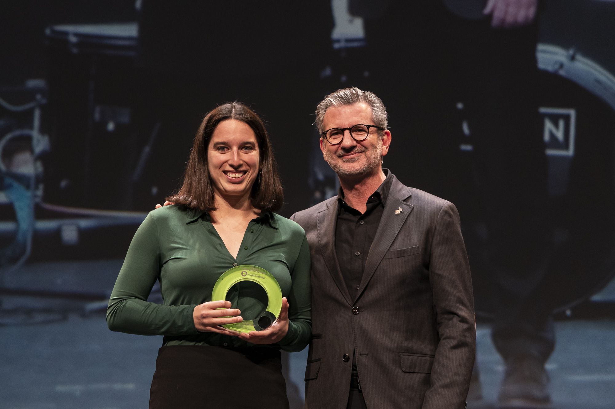 L'atleta Cora Salas, guardonada com a premi a tota una trajectòria esportiva en la 23a edició dels Premis Esport en Marxa. FOTO: Mireia Comas