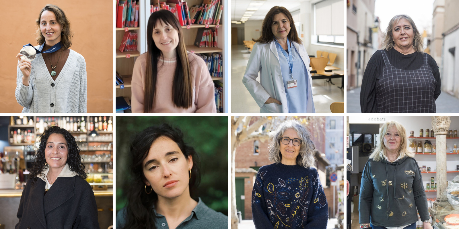 Paula Ramírez, Fina Guerrero, Mila Martín-Zamorano, Estrella González, Núria Palos, Clàudia Costafreda, Rebeca Galán, Mari Àngels Hurtado FOTO: TOT