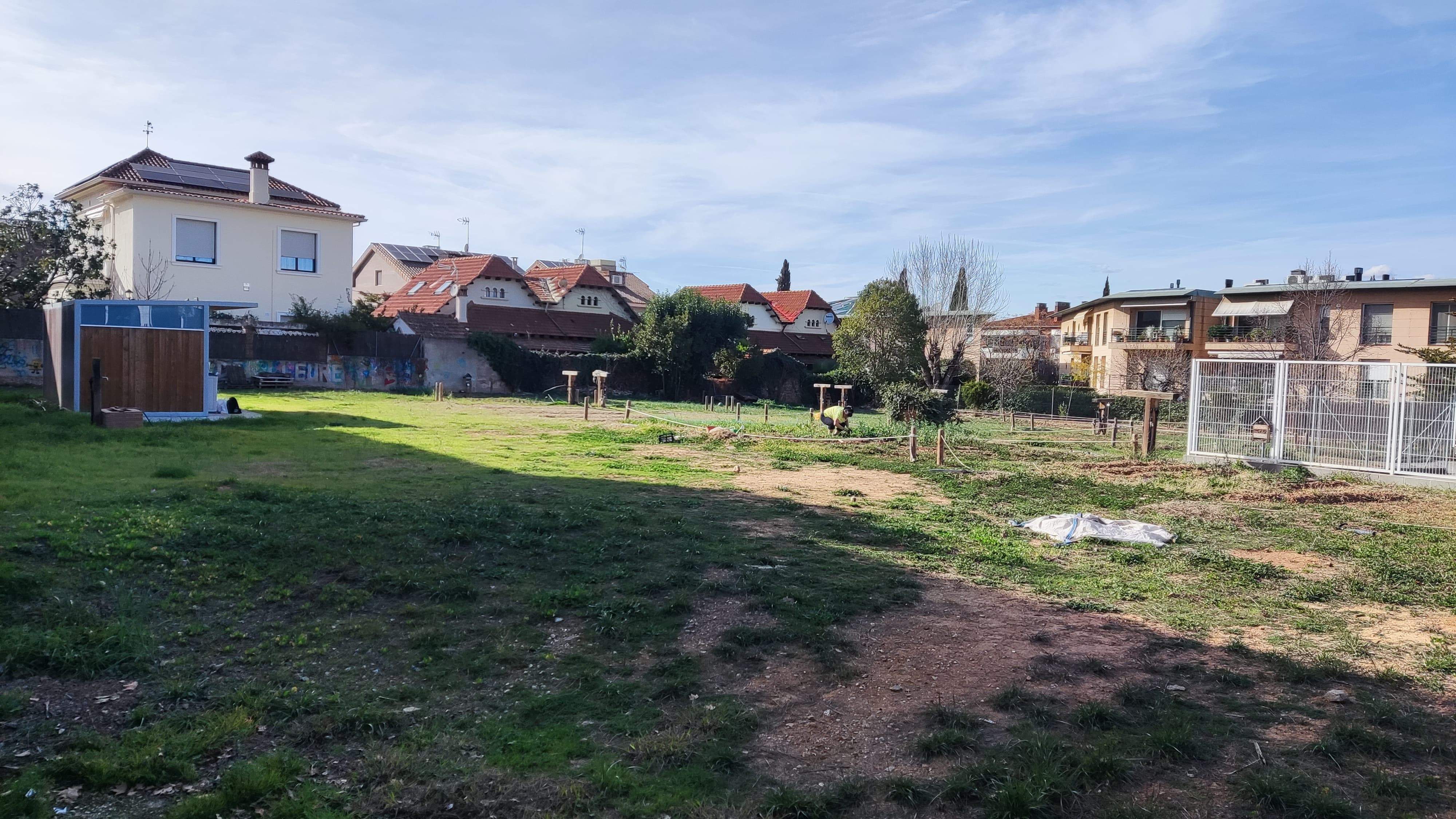 La parcel·la de 2.000 m2 al carrer Andana, on actualment hi ha els horts urbans i socials FOTO: TOT Sant Cugat