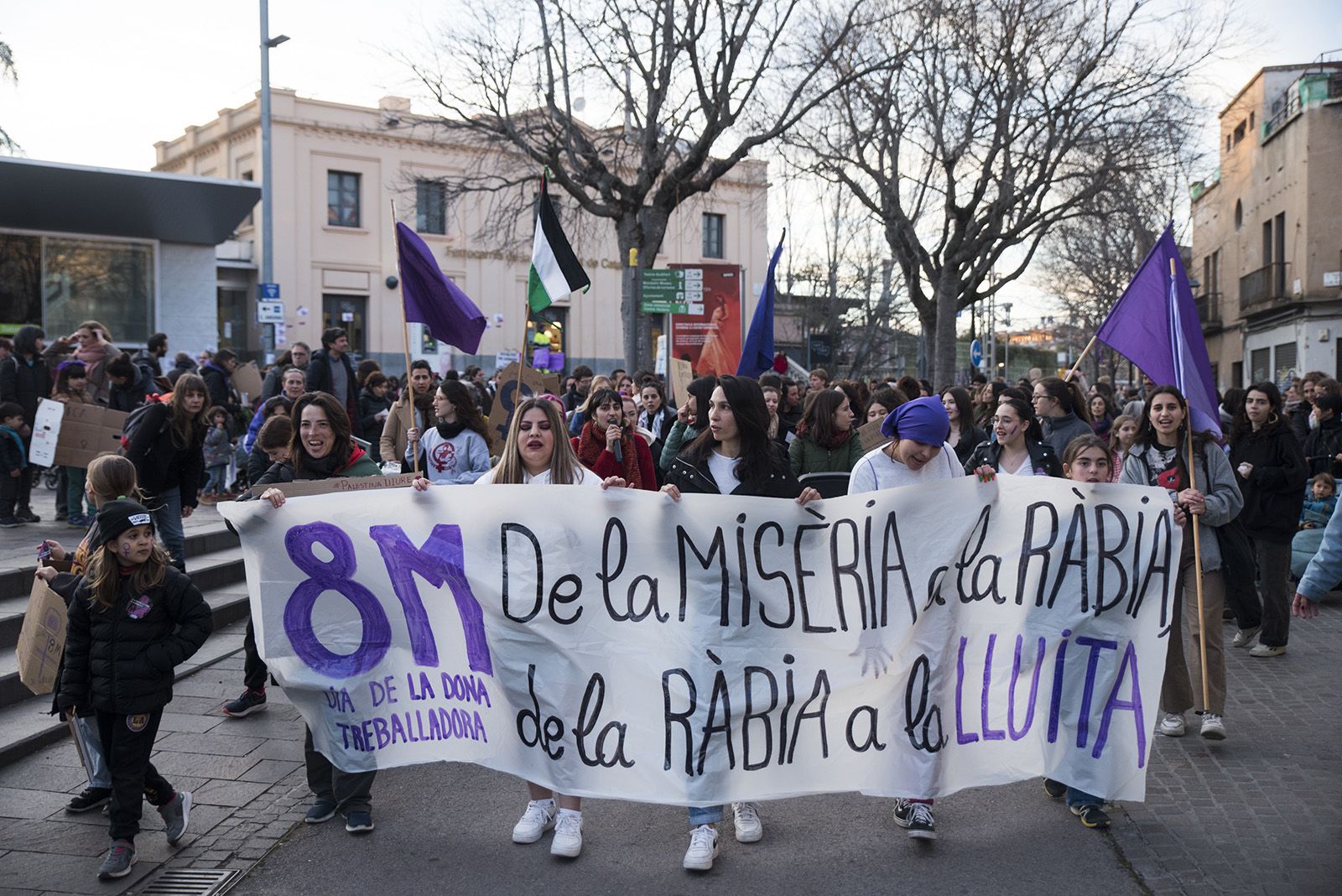 Manifestació 8M. FOTO: Bernat Millet.
