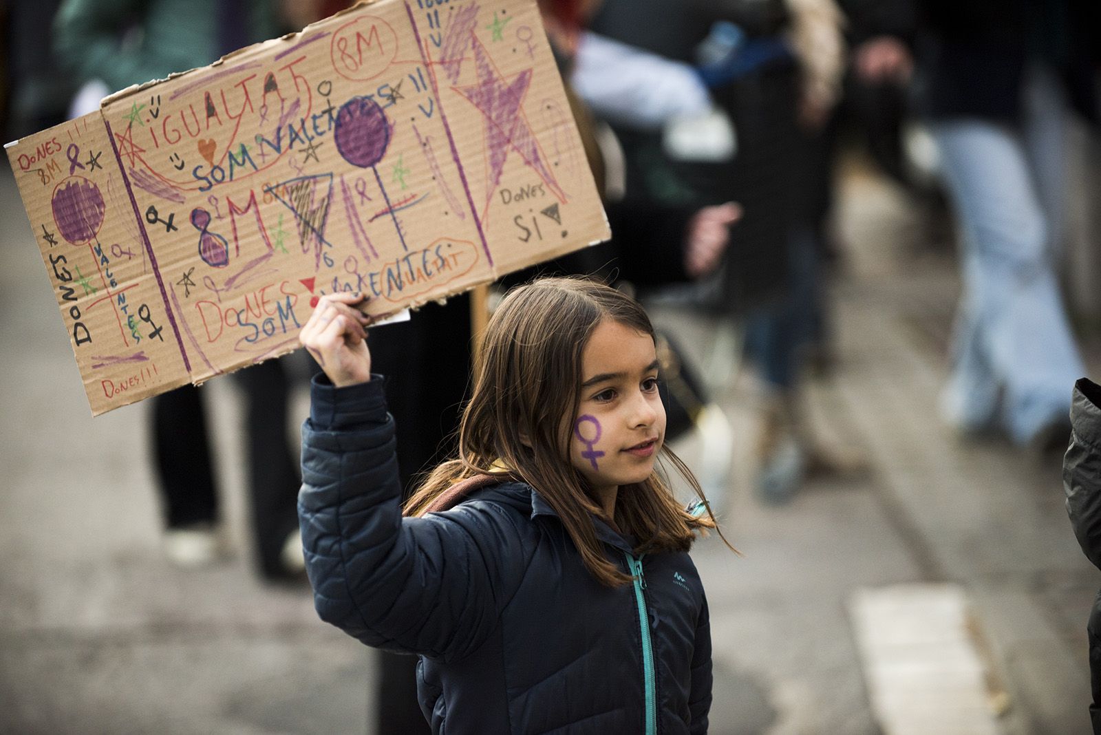Manifestació 8M. FOTO: Bernat Millet.