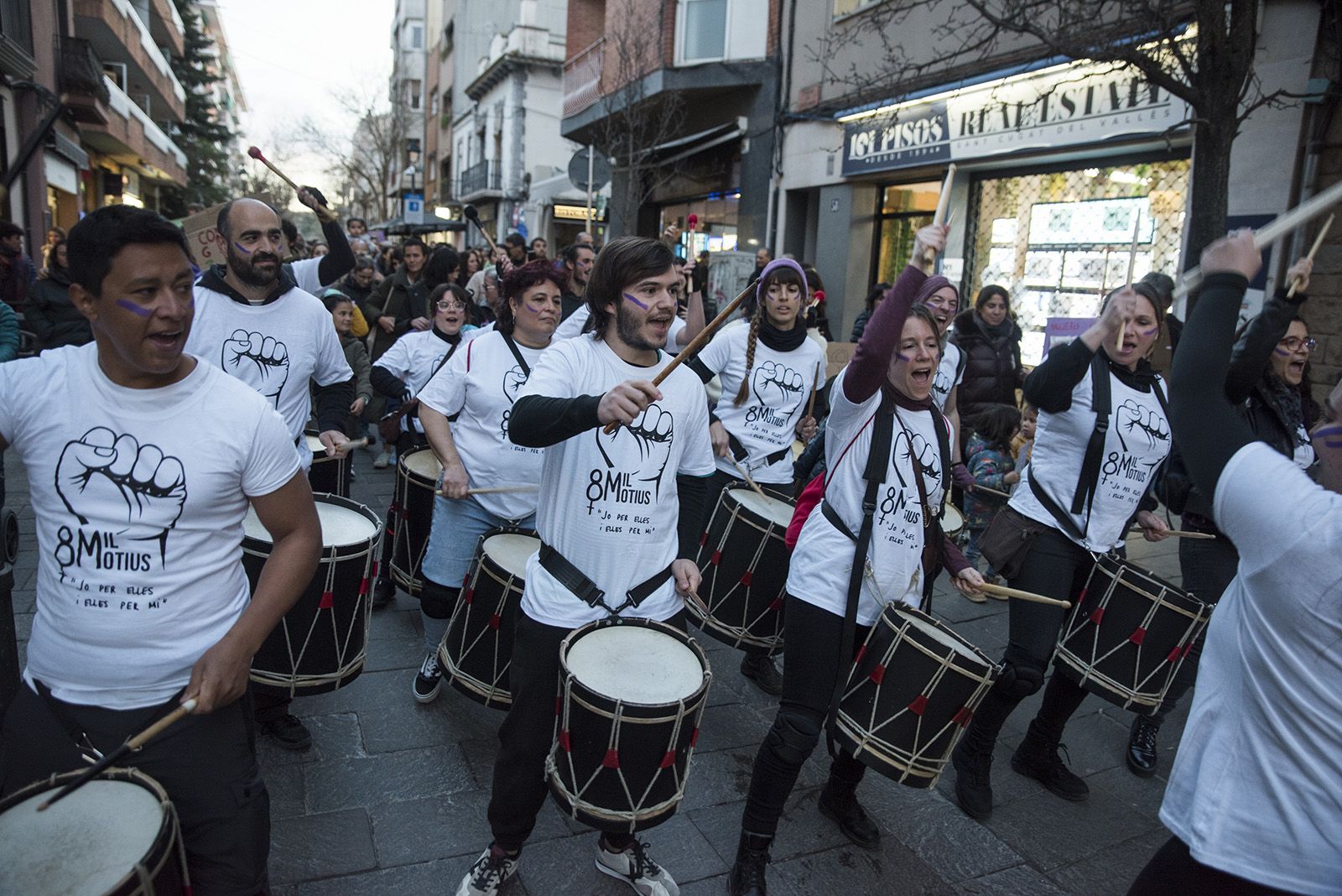 Manifestació 8M. FOTO: Bernat Millet.
