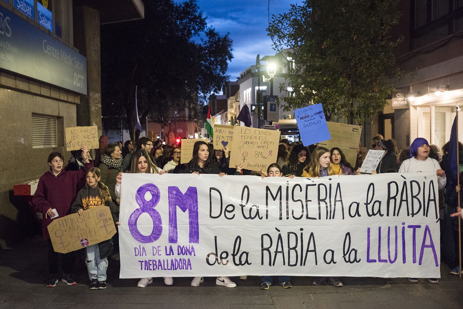 Manifestació 8M. FOTO: Bernat Millet.