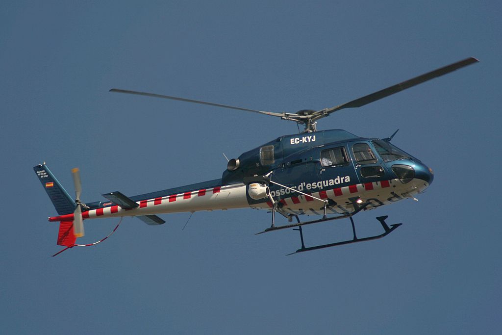 Helicòpter dels Mossos d'Esquadra  FOTO: Cedida