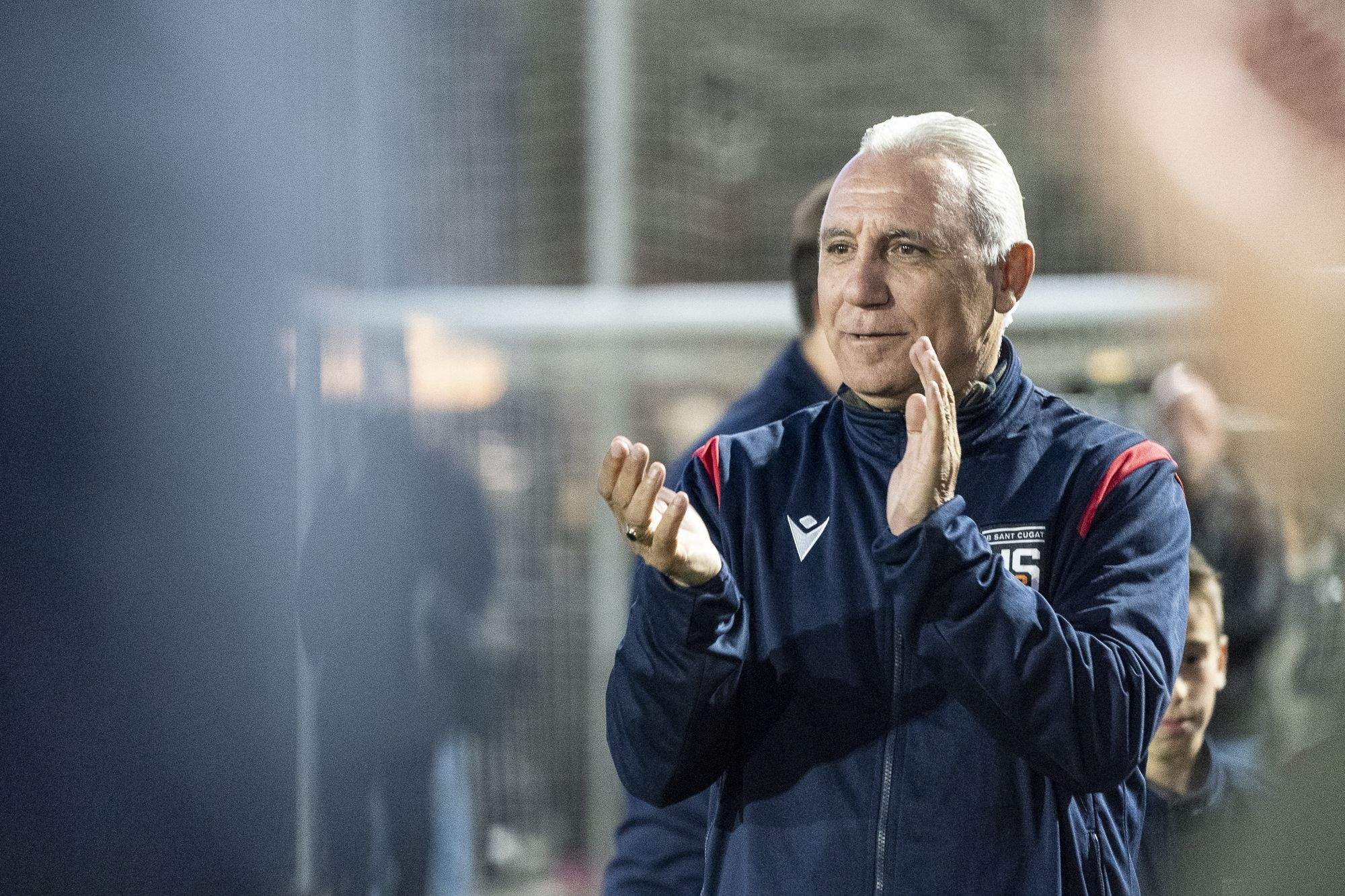 Hristo Stoichkov en la presentació d'equips de la Penya Blaugrana Sant Cugat. FOTO: Mireia Comas