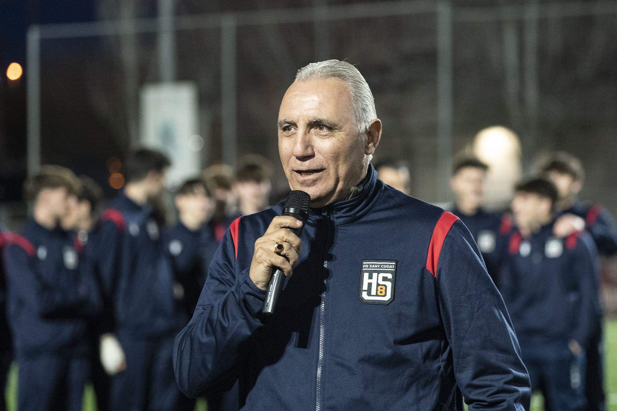 Hristo Stoichkov en la presentació d'equips de la Penya Blaugrana Sant Cugat. FOTO: Mireia Comas
