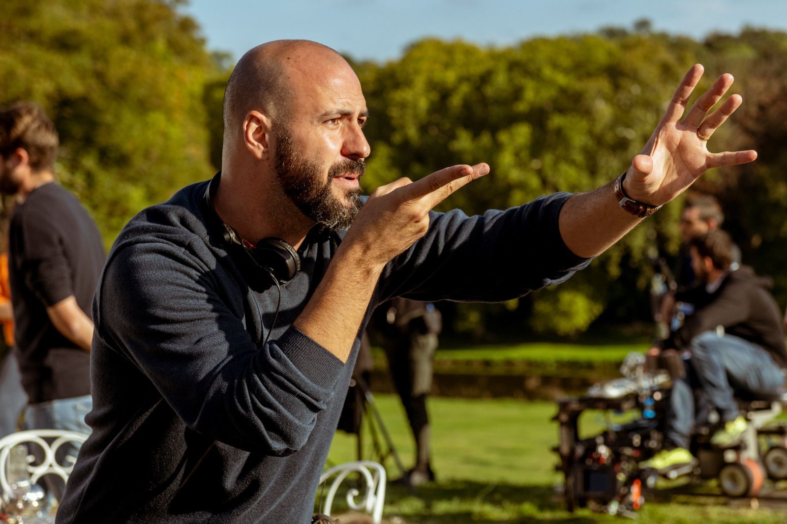 Albert Pintó durant un rodatge FOTO: Cedida