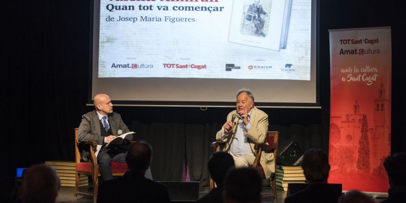 Genís Sinca i Josep M. Figueres durant la presentació FOTO: Bernat Millet (TOT Sant Cugat)