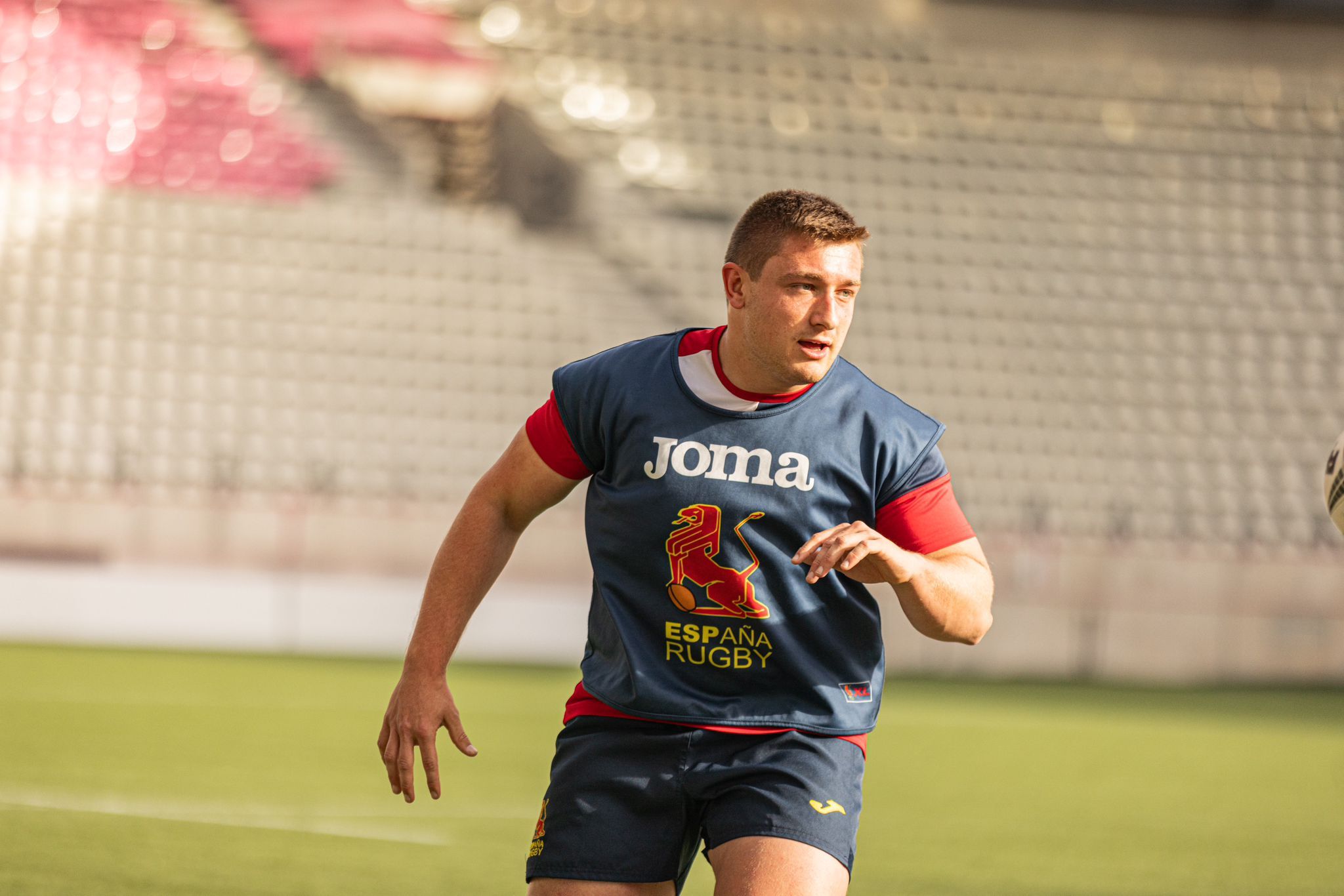 Álvaro García ha format part de la selecció espanyola de rugbi a 15 que ha guanyat la medalla de bronze en el Campionat d'Europa. FOTO: Cedida