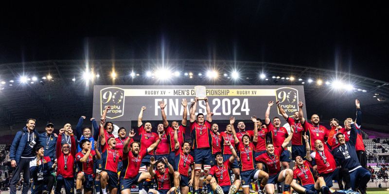 Álvaro García ha format part de la selecció espanyola de rugbi a 15 que ha guanyat la medalla de bronze en el Campionat d'Europa. FOTO: Cedida