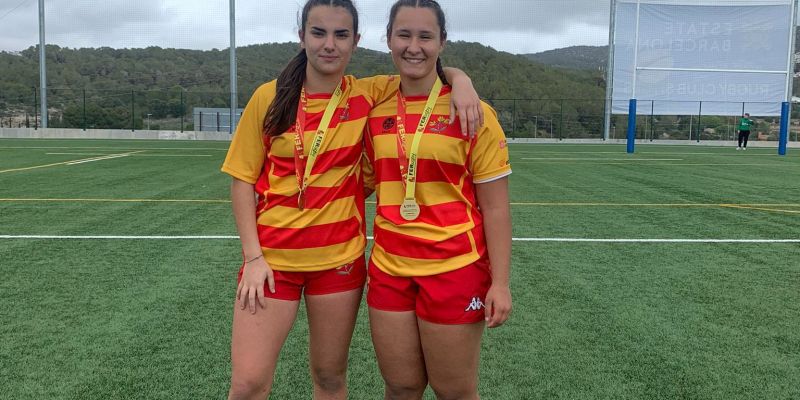 Jugadores del Rugby Sant Cugat presents en la final sub-19