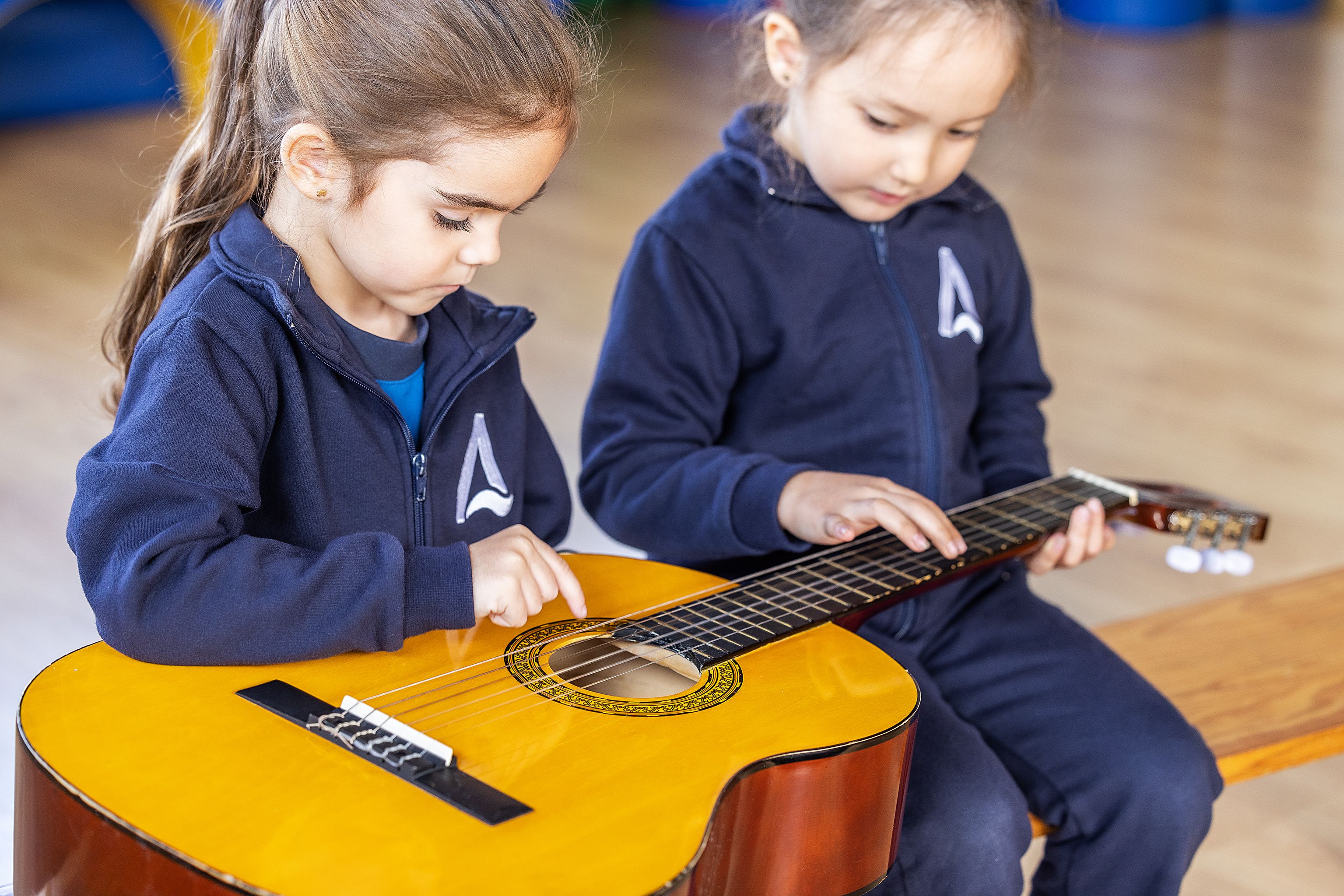 La música, important a l'escola bressol de l'Agora Patufet Infant School. FOTO: Cedida