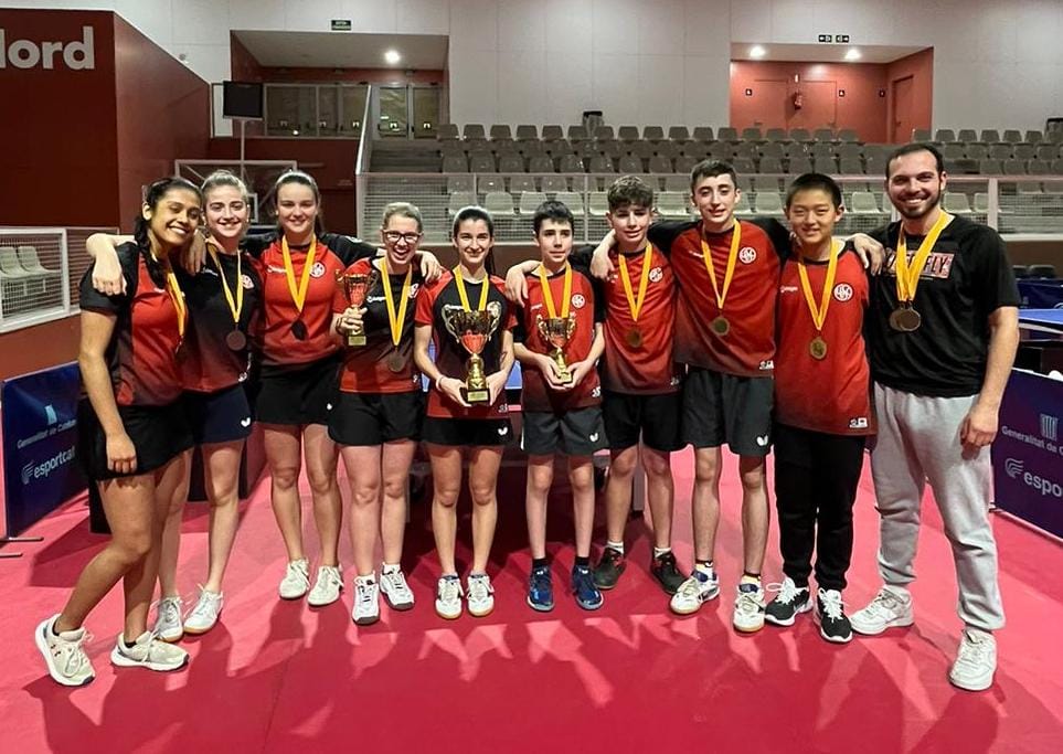 El joves jugadors de la Unió Esportiva Sant Cugat van ser protagonistes en el Campionat de Catalunya. FOTO: Cedida